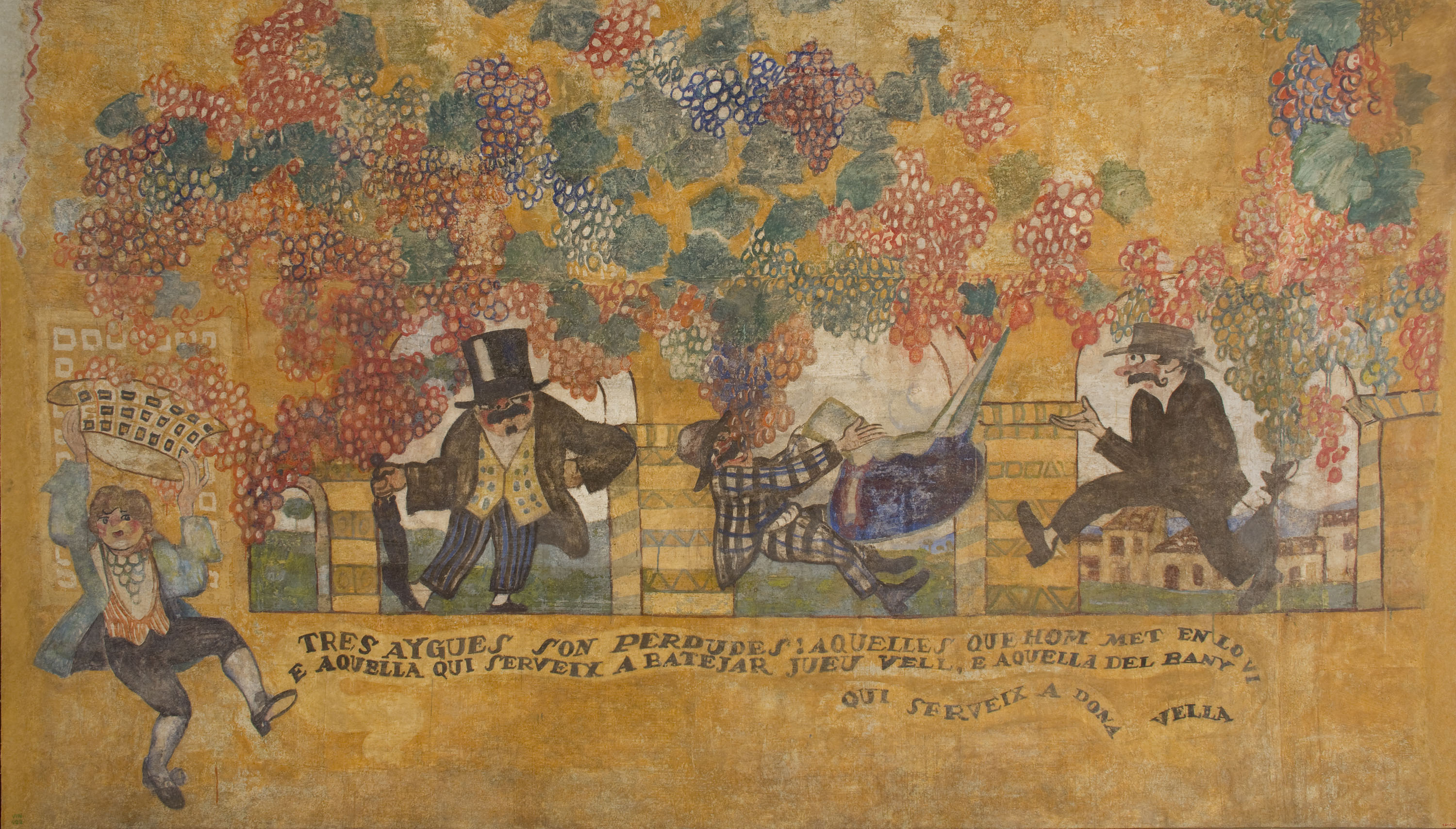 image for: Xavier Nogués - Fragment de la decoració mural del celler de les Galeries Laietanes - 1915