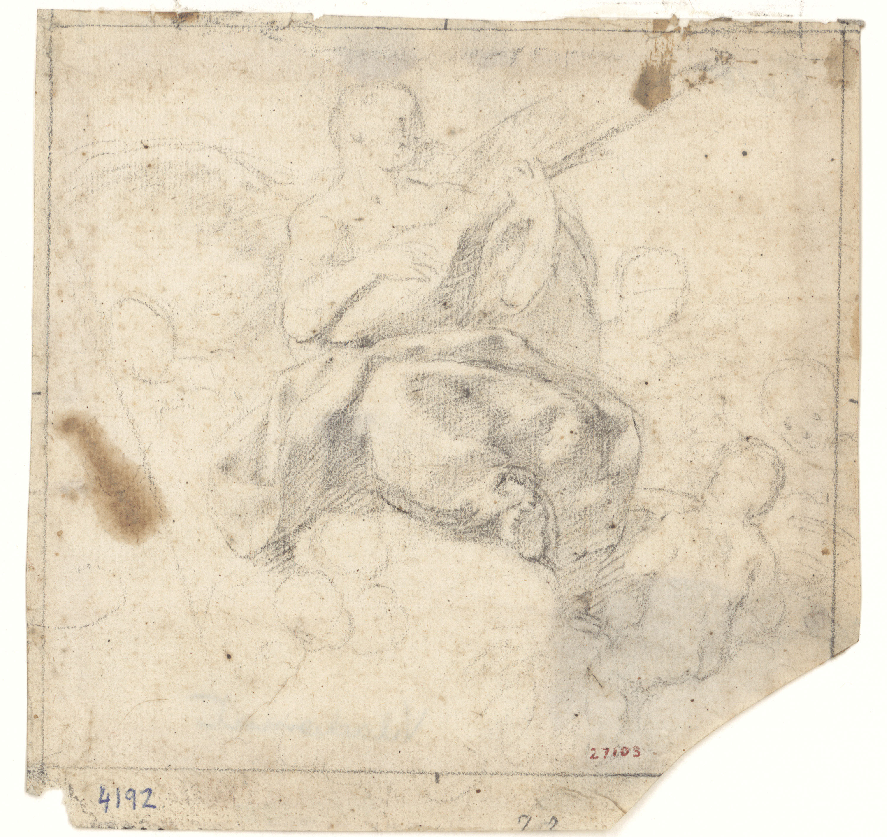 Antoni Viladomat - Àngel músic - Cap a 1720-1740 image for: Antoni Viladomat - Àngel músic - Cap a 1720-1740