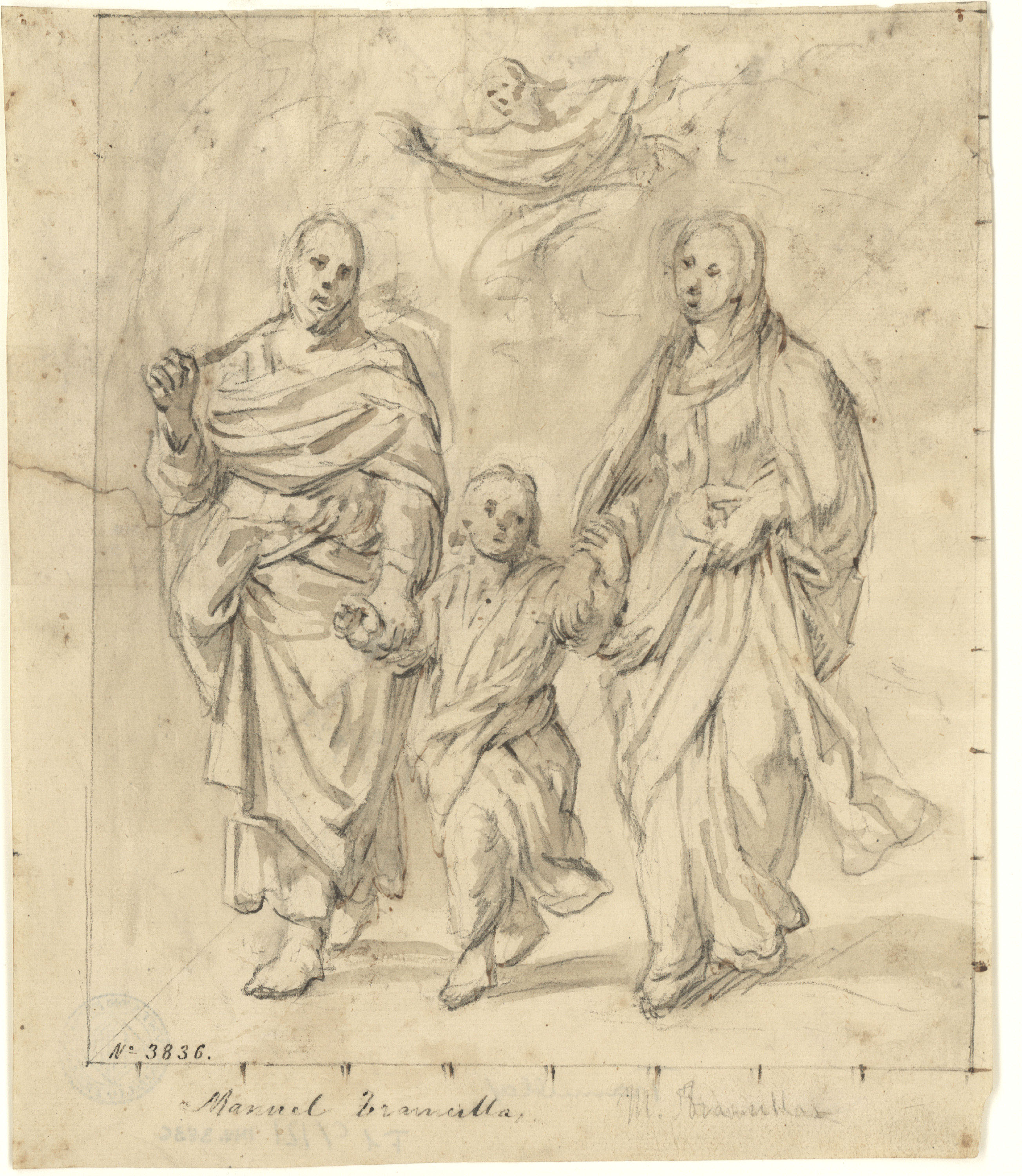image for: Antoni Viladomat - Sagrada Família amb el Pare Etern - Cap a 1700-1725