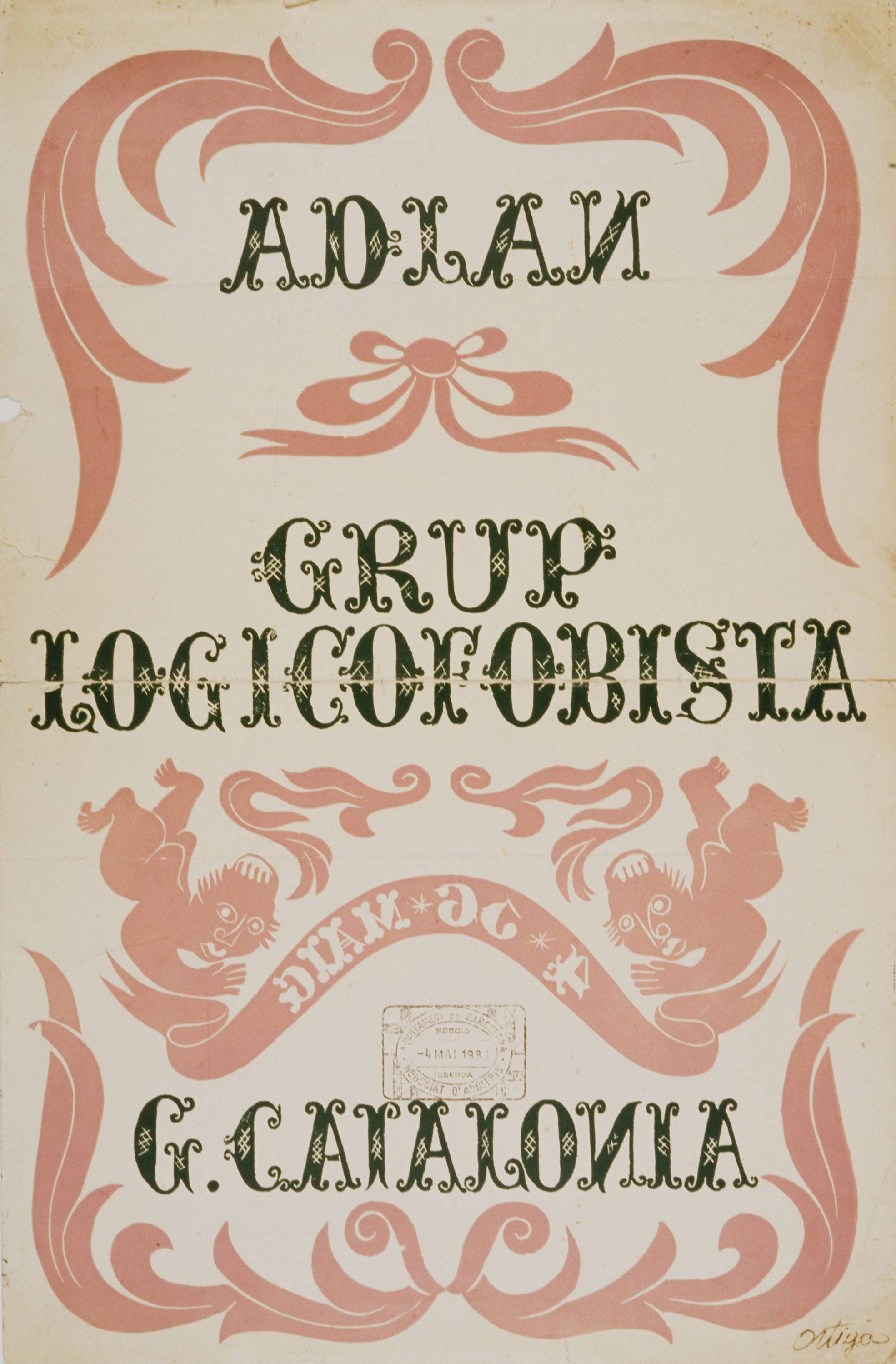 image for: Salvador Ortiga - ADLAN. Grup Logicofobista. G. Catalonia - 1936