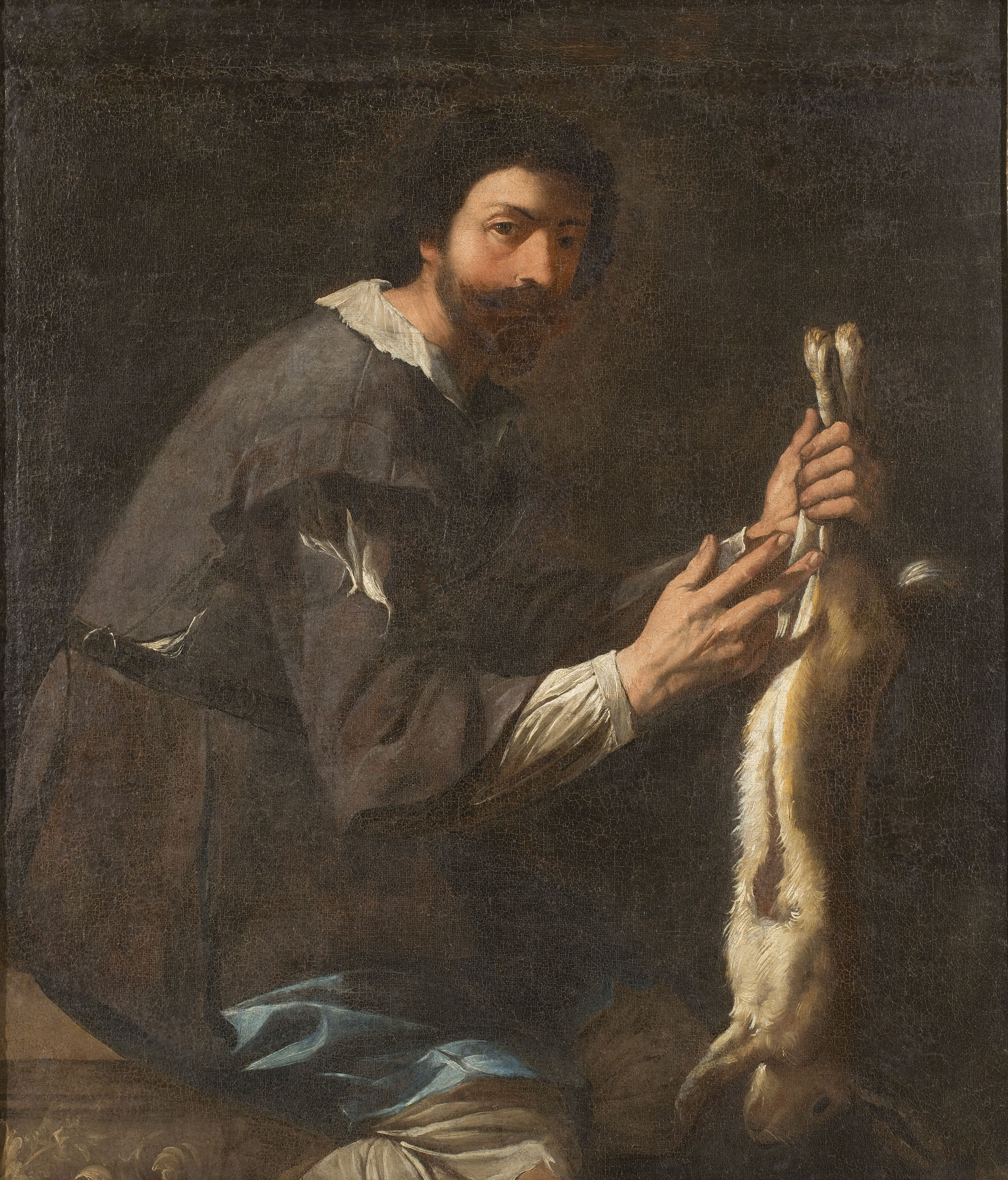 image for: Mestre de la figa de moro - Home esbudellant un conill - Cap a 1640