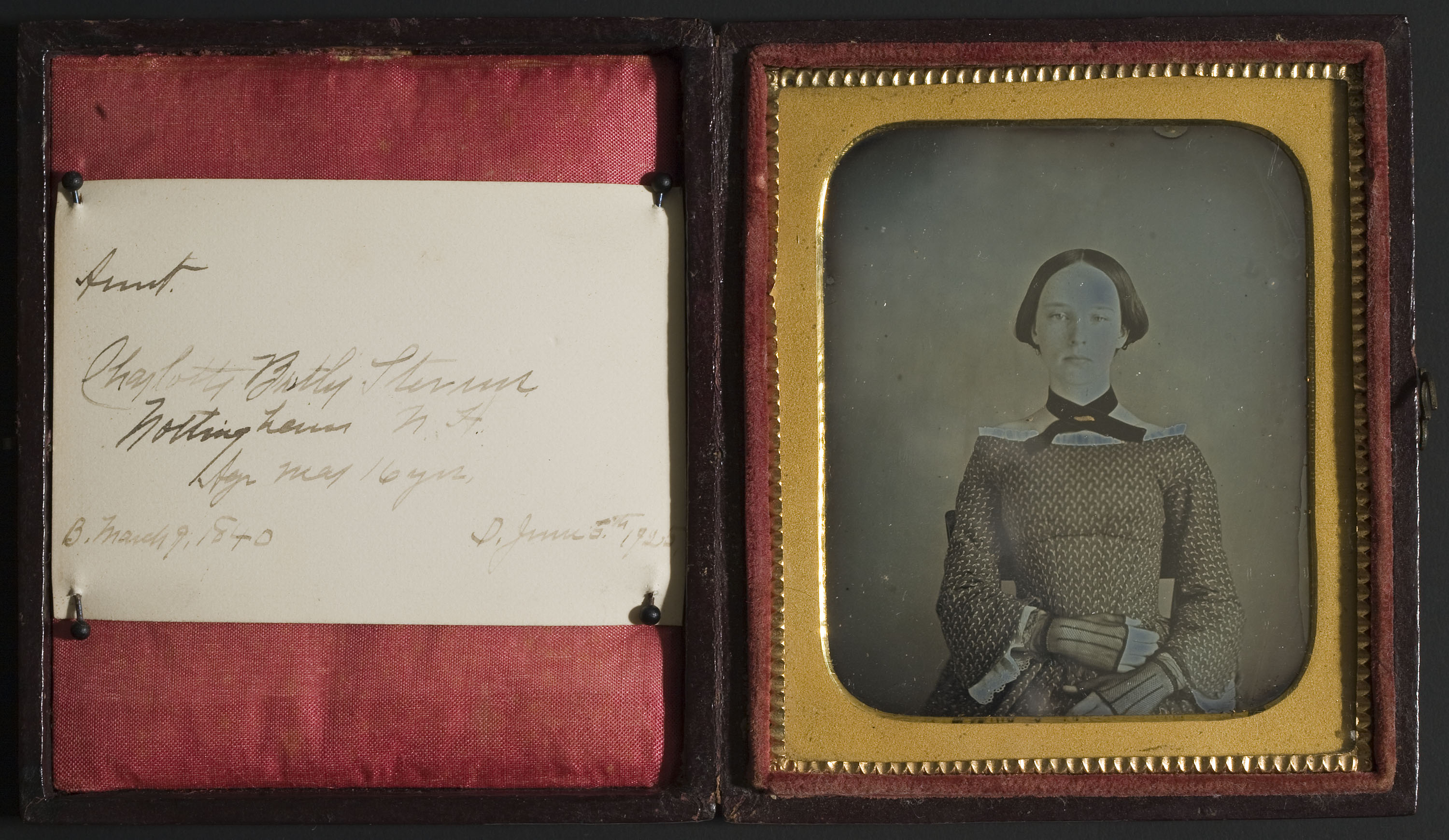 image for: Anònim - Retrat de Charlotte Botly Sterms als 16 anys d'edat - Cap a 1856