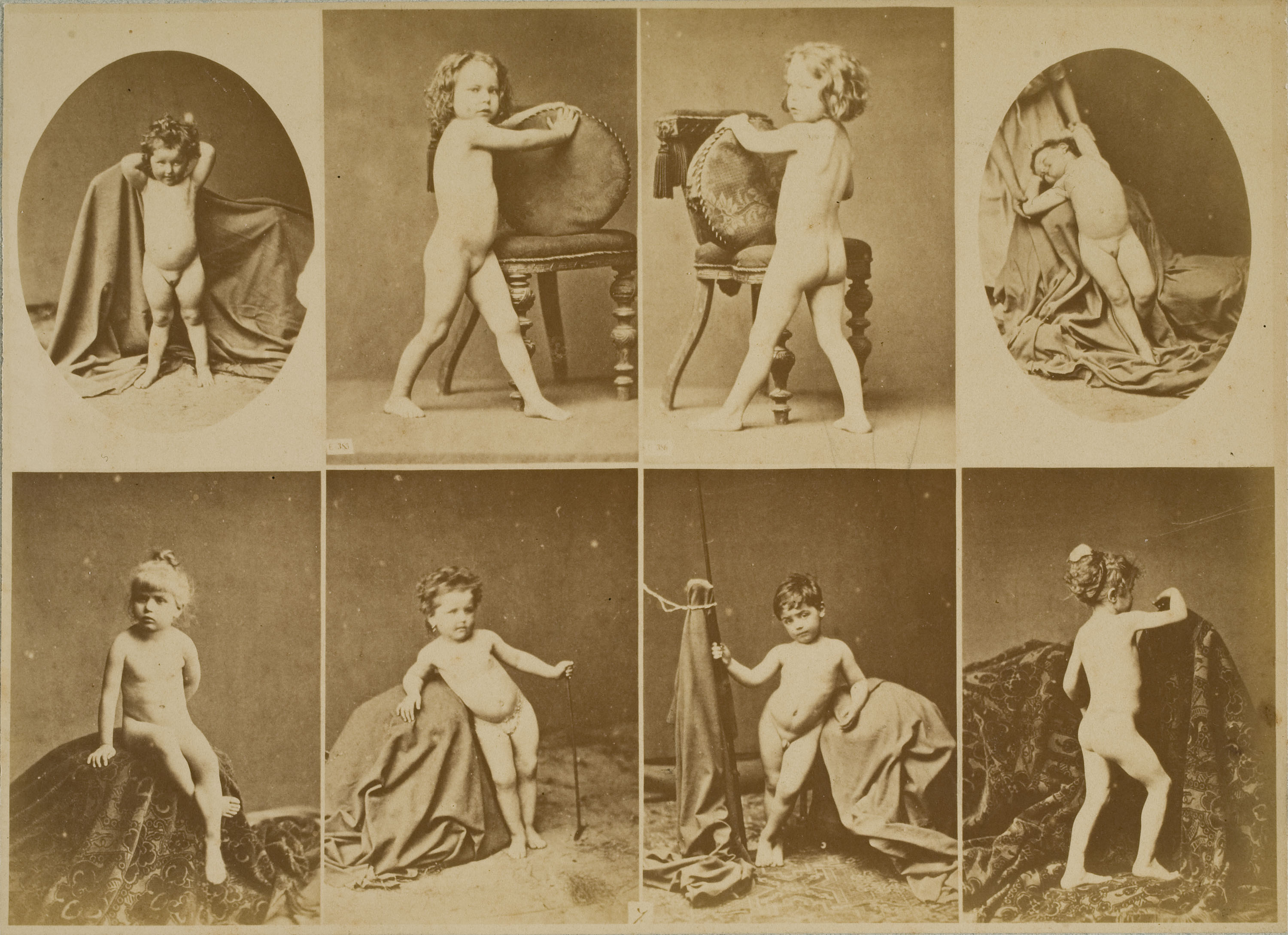 image for: Anònim - Contactes de nus infantils - Cap a 1880