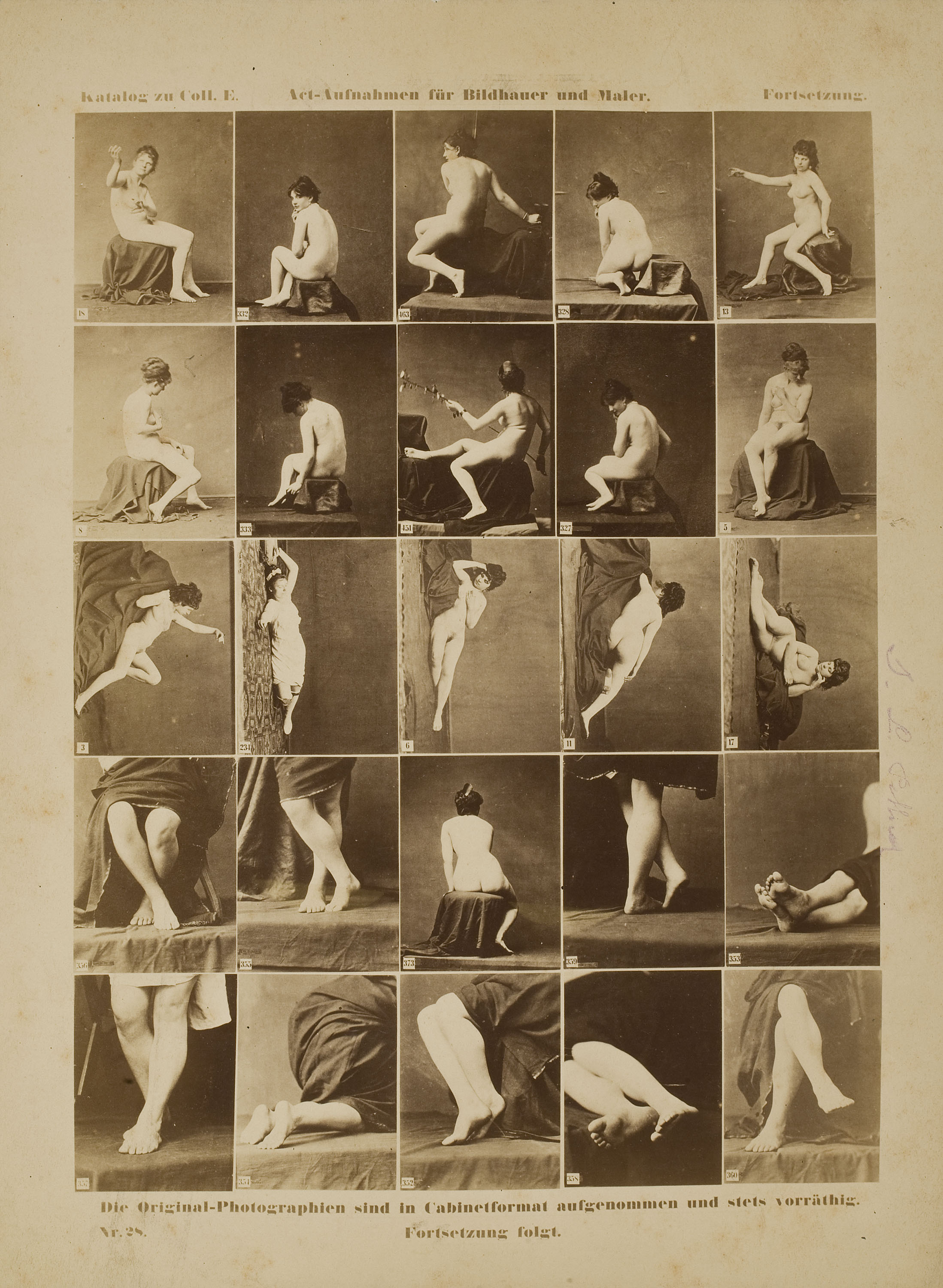image for: Anònim - Act-Aufnahmen für Bildhauer und Maler (fotografies de nus per a escultors i pintors) - Cap a 1880