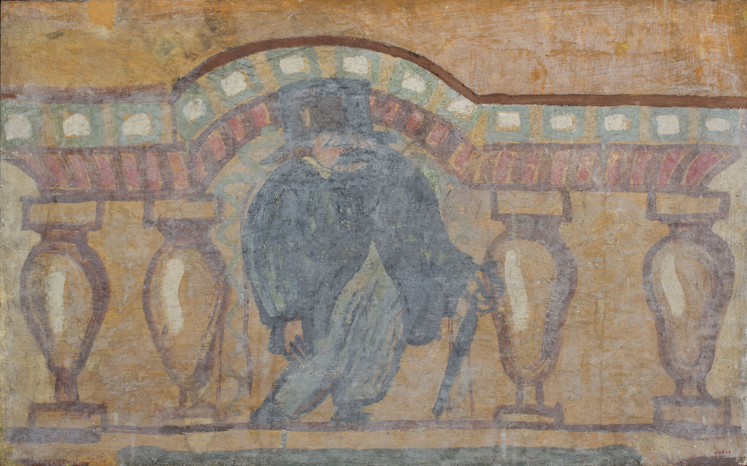 image for: Xavier Nogués - Fragment de la decoració mural del celler de les Galeries Laietanes - 1915