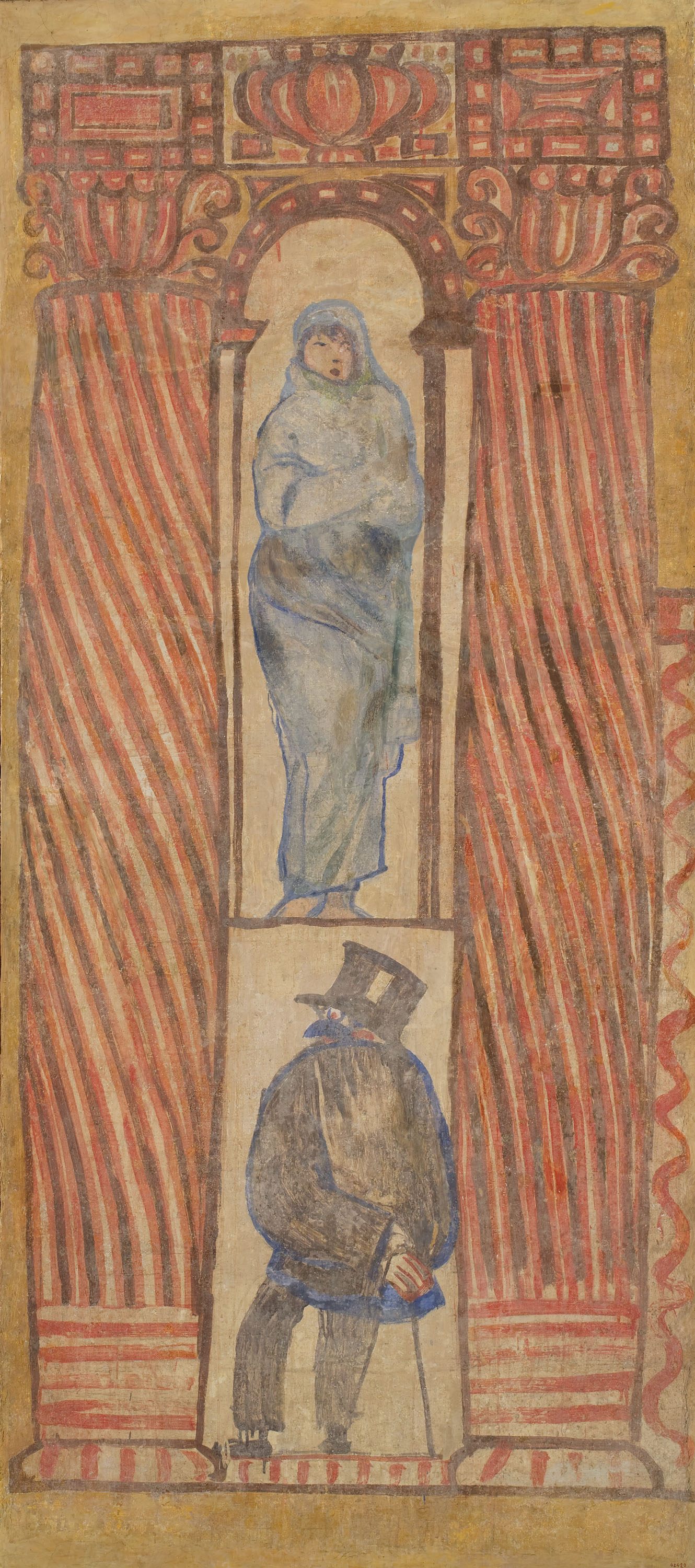image for: Xavier Nogués - Fragment de la decoració mural del celler de les Galeries Laietanes - 1915