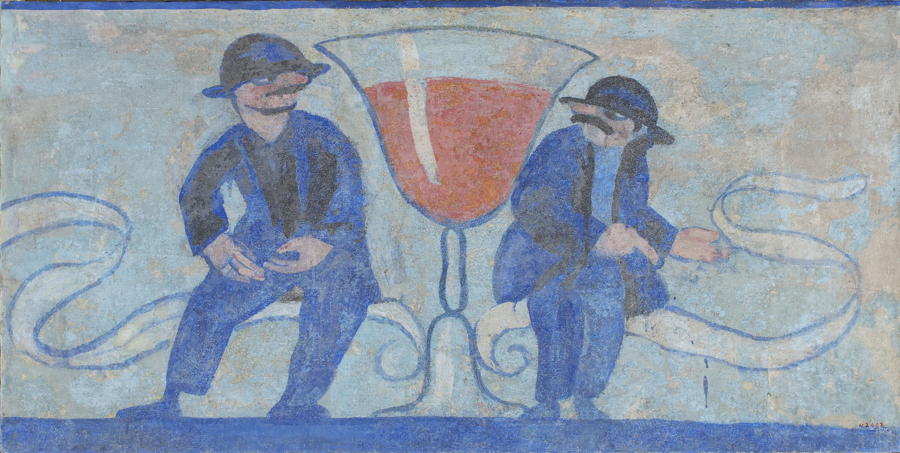 image for: Xavier Nogués - Fragment de la decoració mural del celler de les Galeries Laietanes - 1915