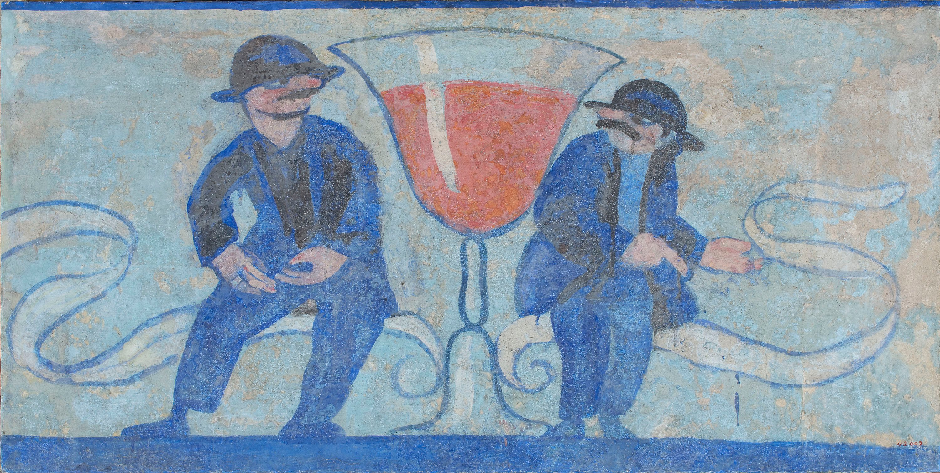 image for: Xavier Nogués - Fragment de la decoració mural del celler de les Galeries Laietanes - 1915