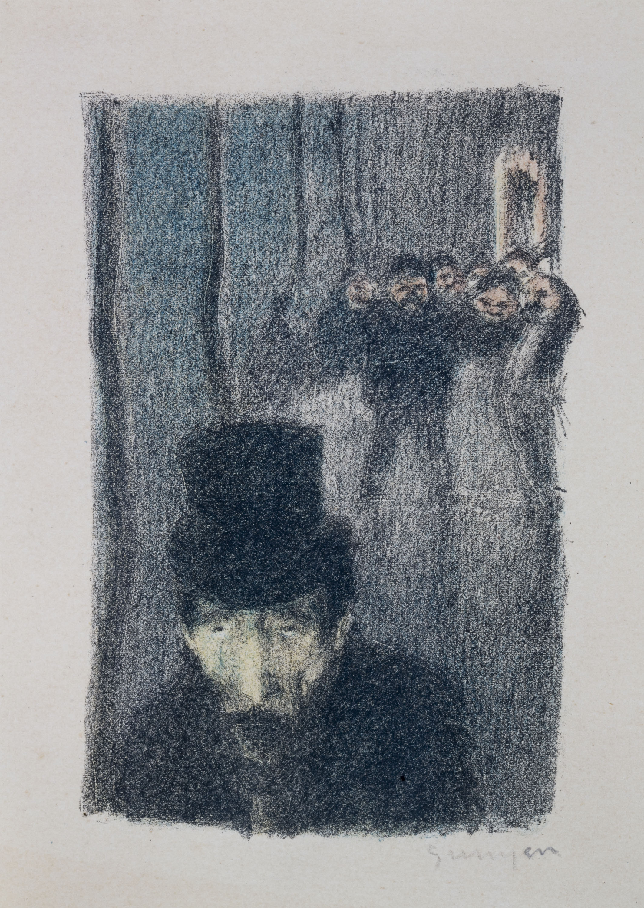 image for: Joaquim Sunyer - Home amb barret (Les soliloques du pauvre) - 1897