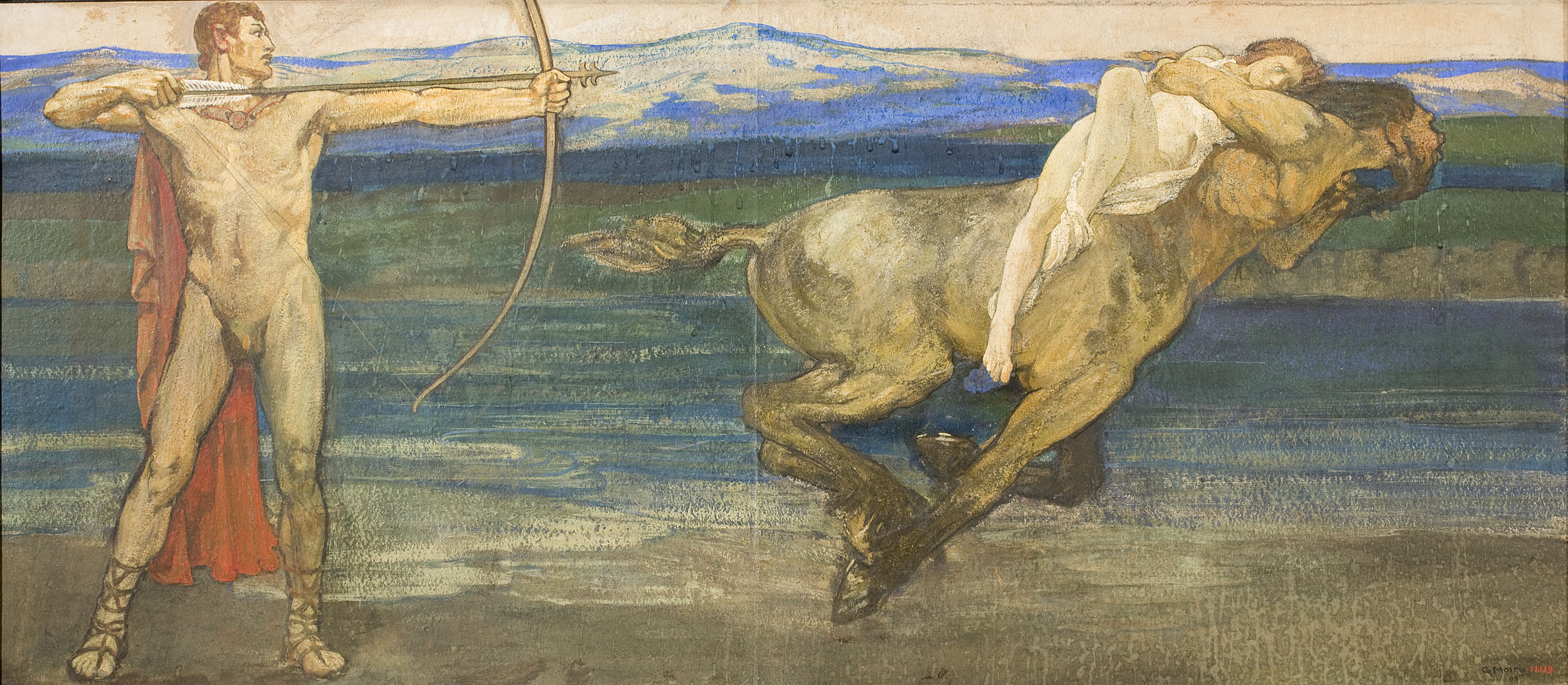 Gerald Edward Moira - Hèracles i Deianira - 1893 image for: Gerald Edward Moira - Hèracles i Deianira - 1893