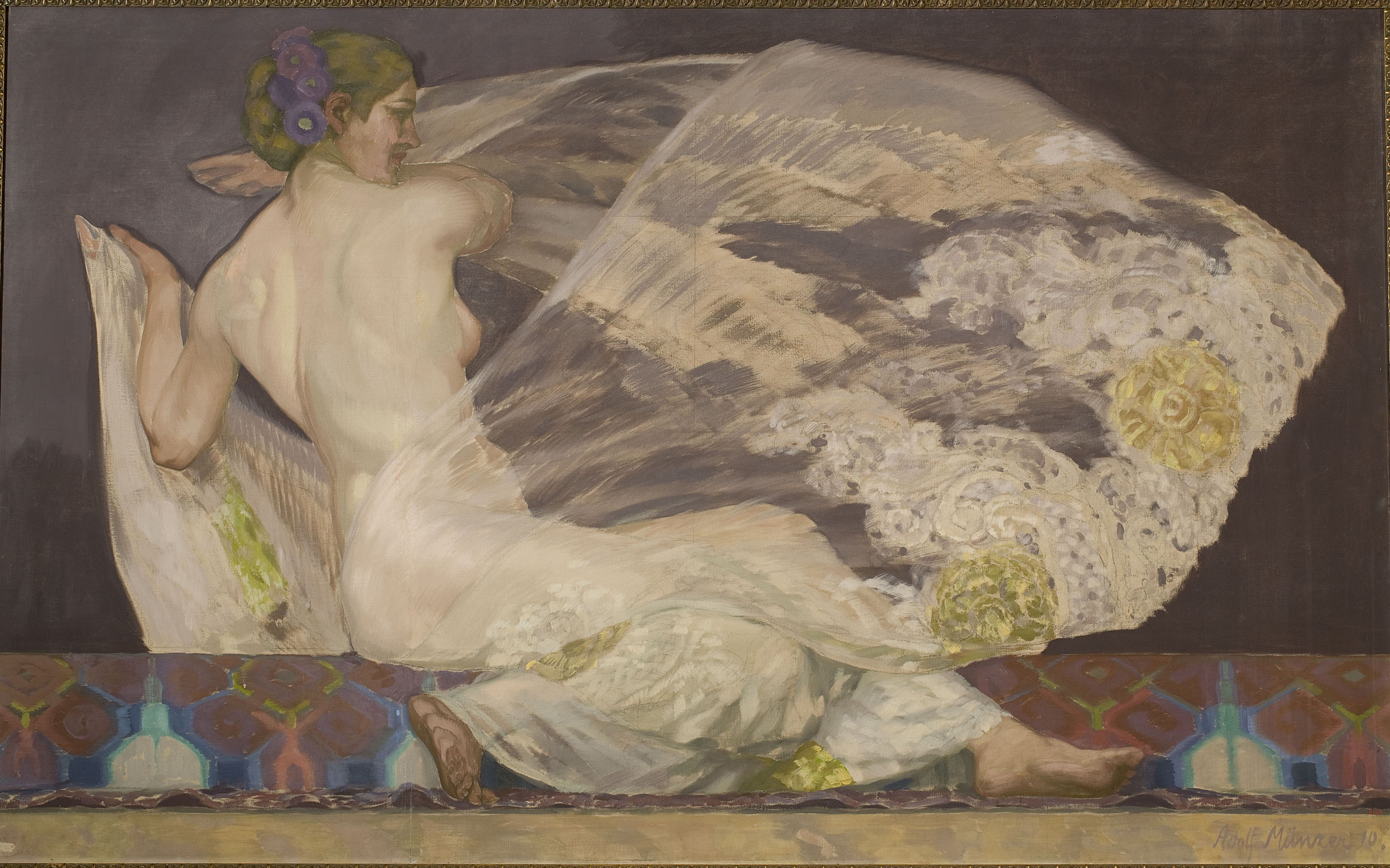 image for: Adolf Münzer - La dama del xal de puntes - 1910