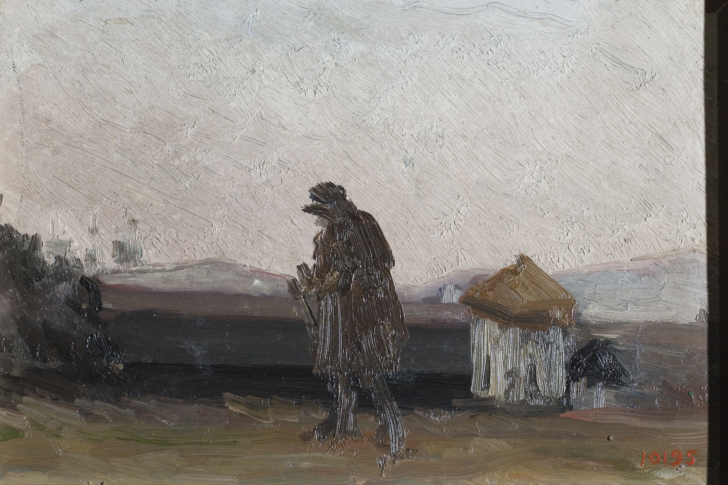 image for: Modest Urgell - Esbós de paisatge amb figura - Cap a 1865-1910