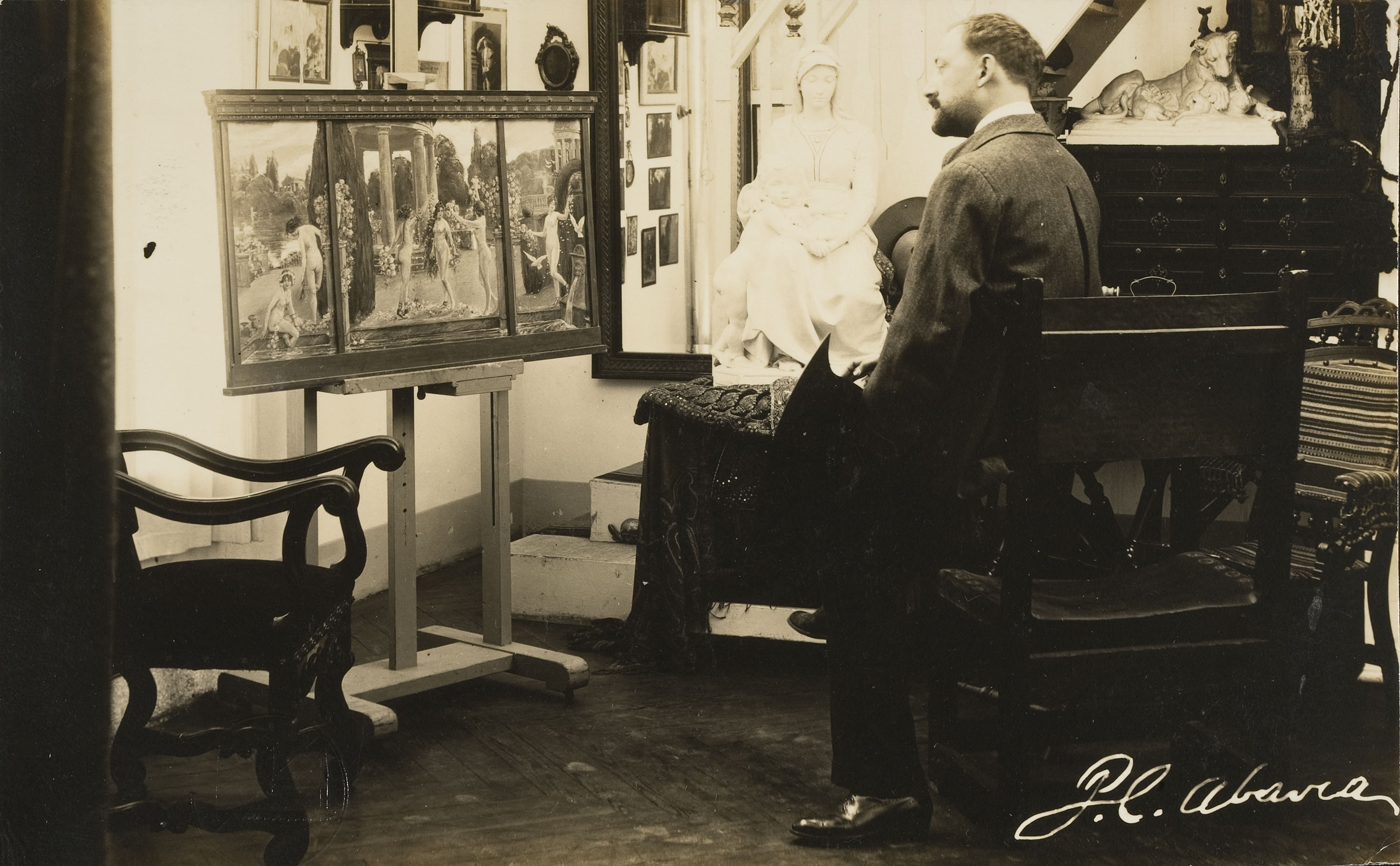 image for: Francesc Serra Dimas - Retrat del pintor i fotògraf Pere Casas Abarca al seu estudi - 1904