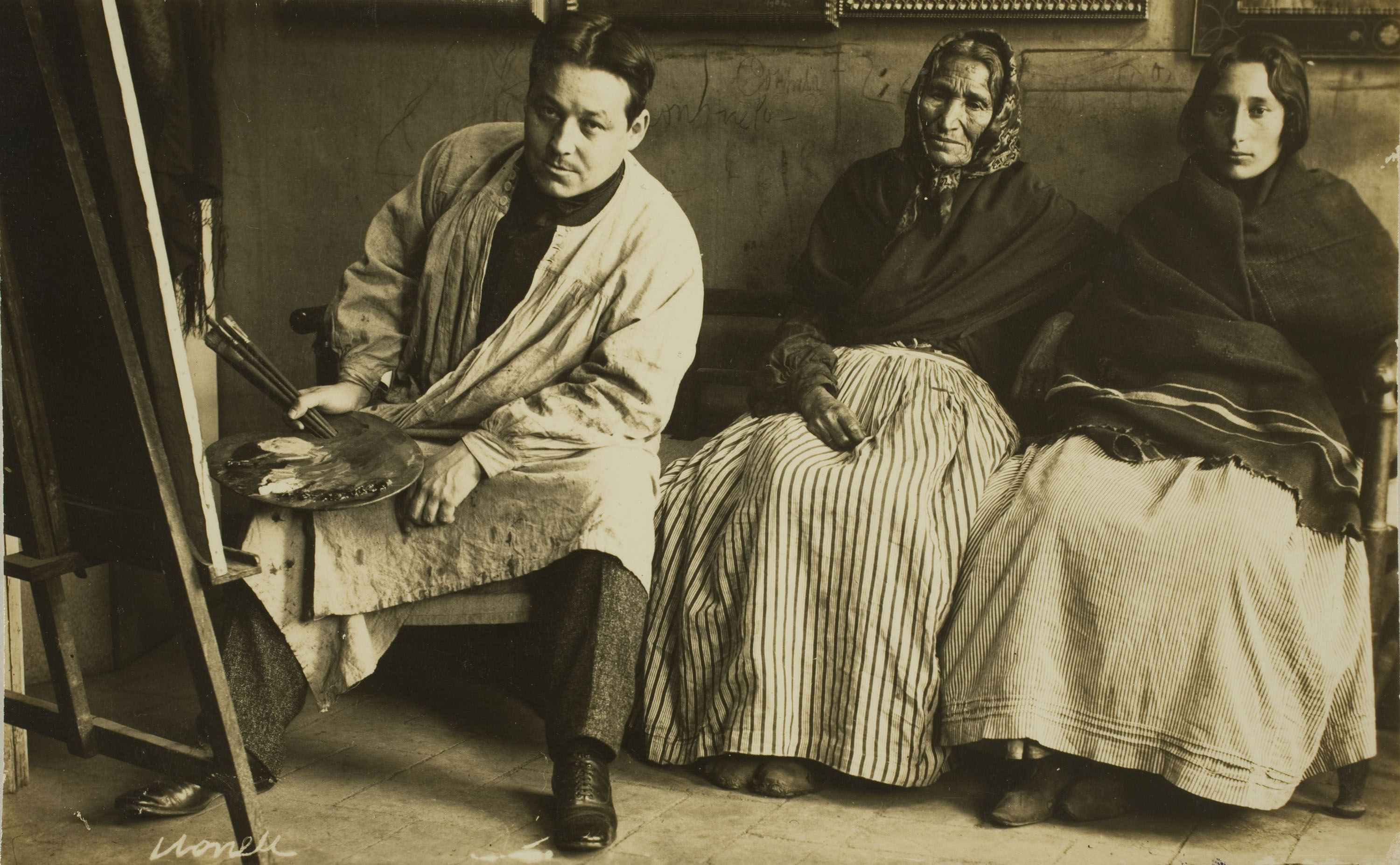 image for: Francesc Serra Dimas - Retrat del pintor Isidre Nonell al seu taller - 1904