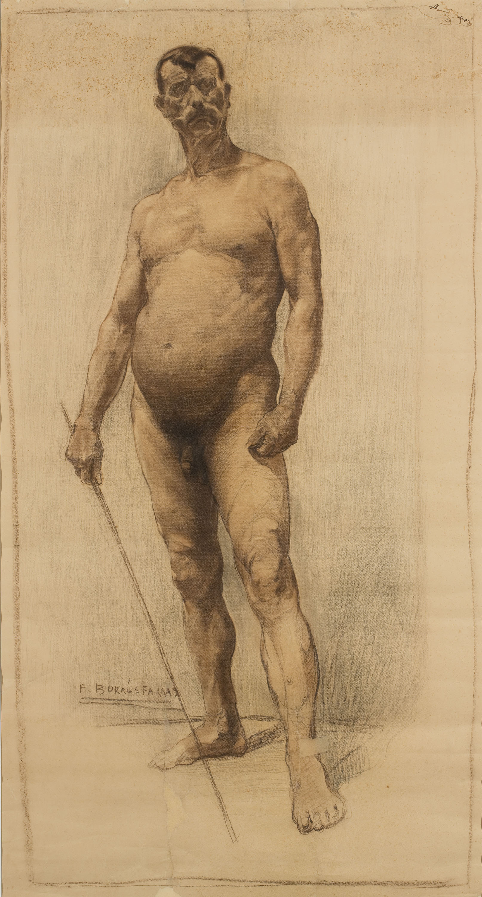 image for: Francesc Borràs Farràs - Nu masculí - Cap a 1908-1910