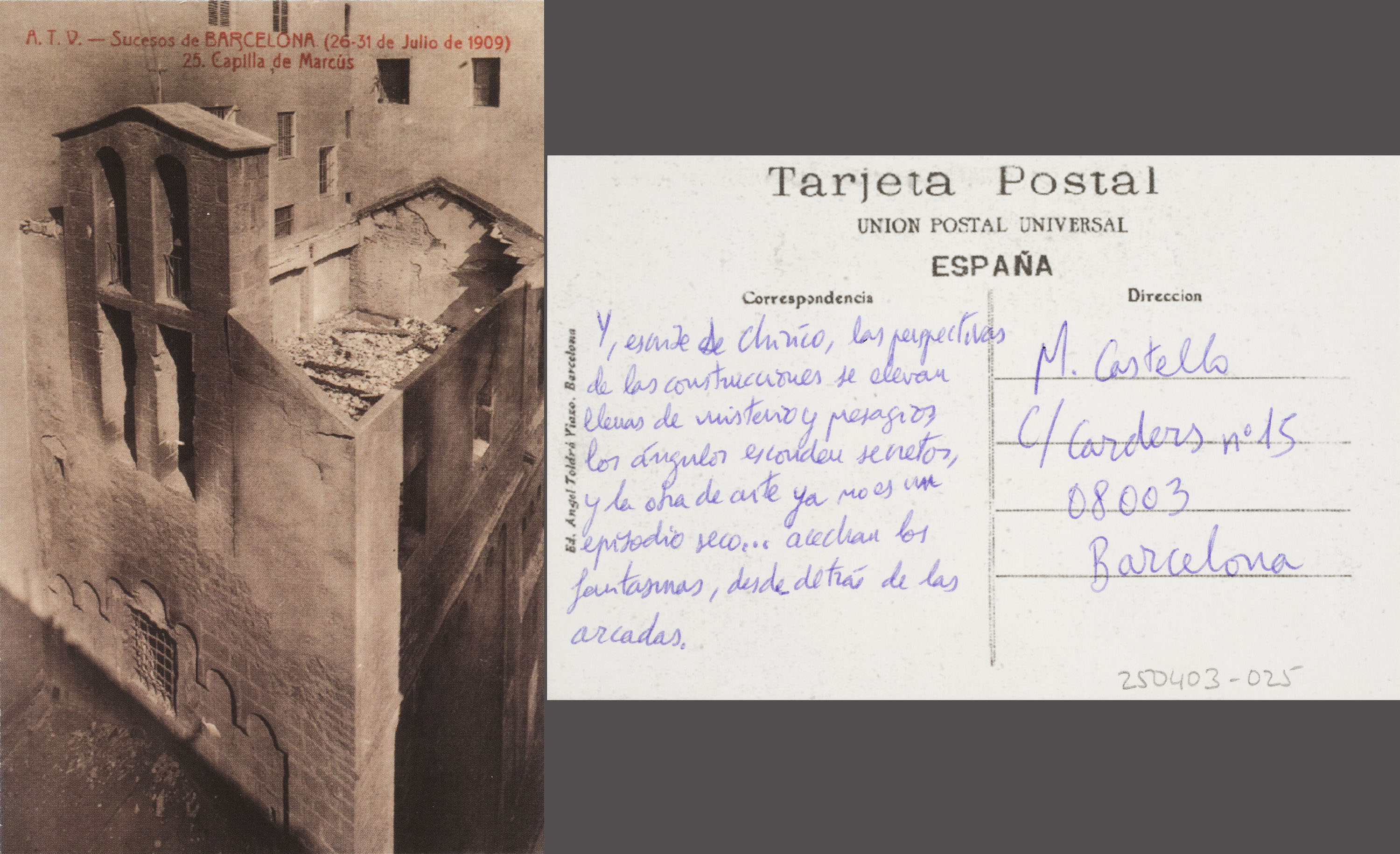 image for: Àngel Toldrà - Sucesos de Barcelona (100 postals sobre els incendis de la Setmana Tràgica) - Barcelona, 1909 [3]