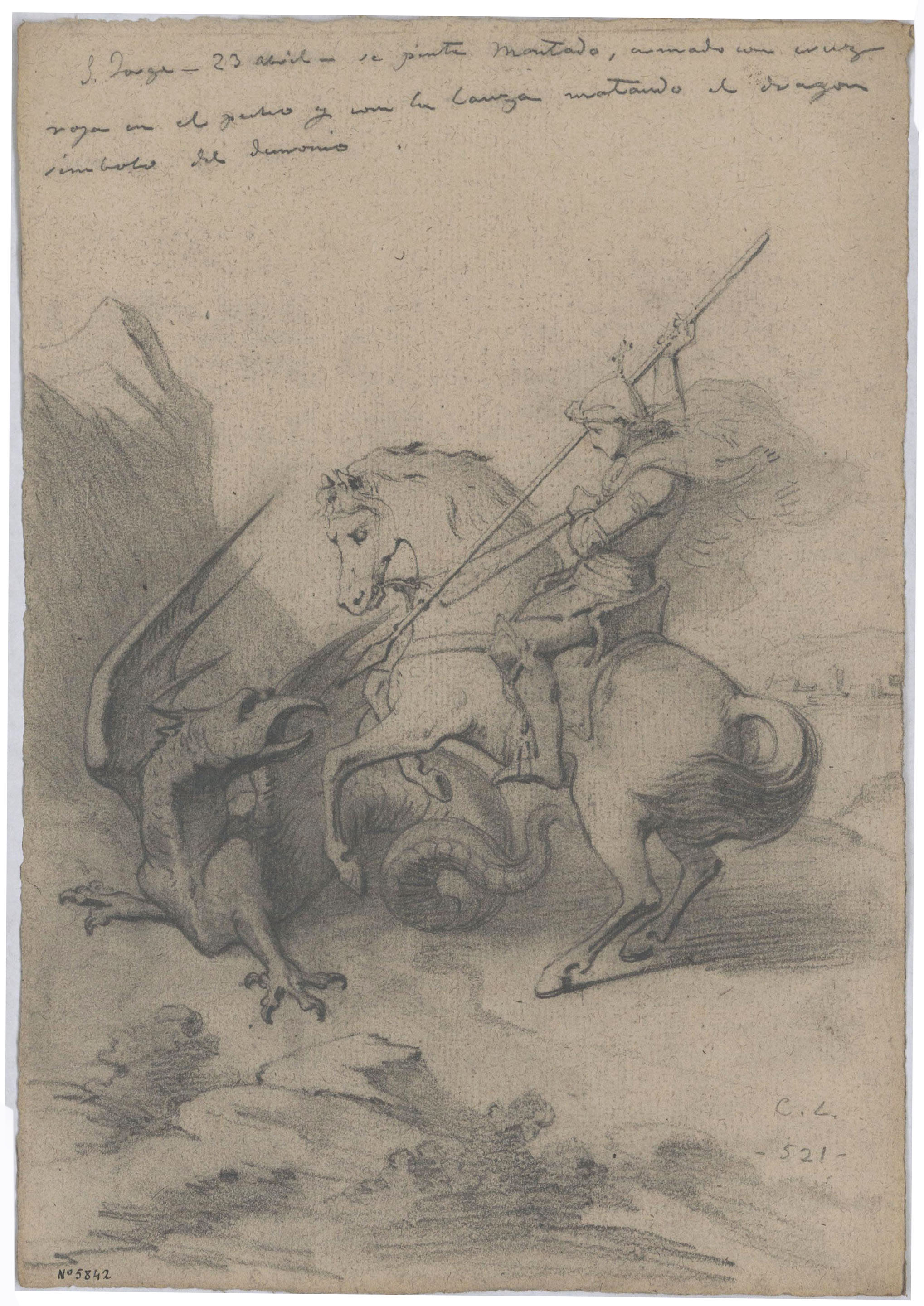 image for: Claudi Lorenzale - Sant Jordi - Cap a 1850-1870