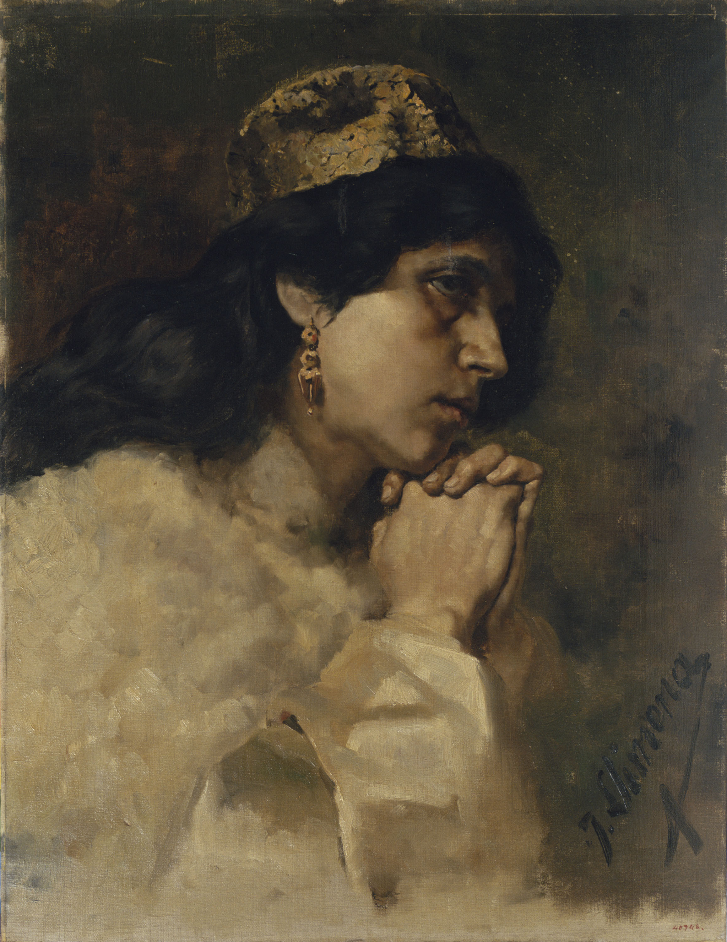 image for: Joan Llimona - Bust de dona - Cap a 1880-1885