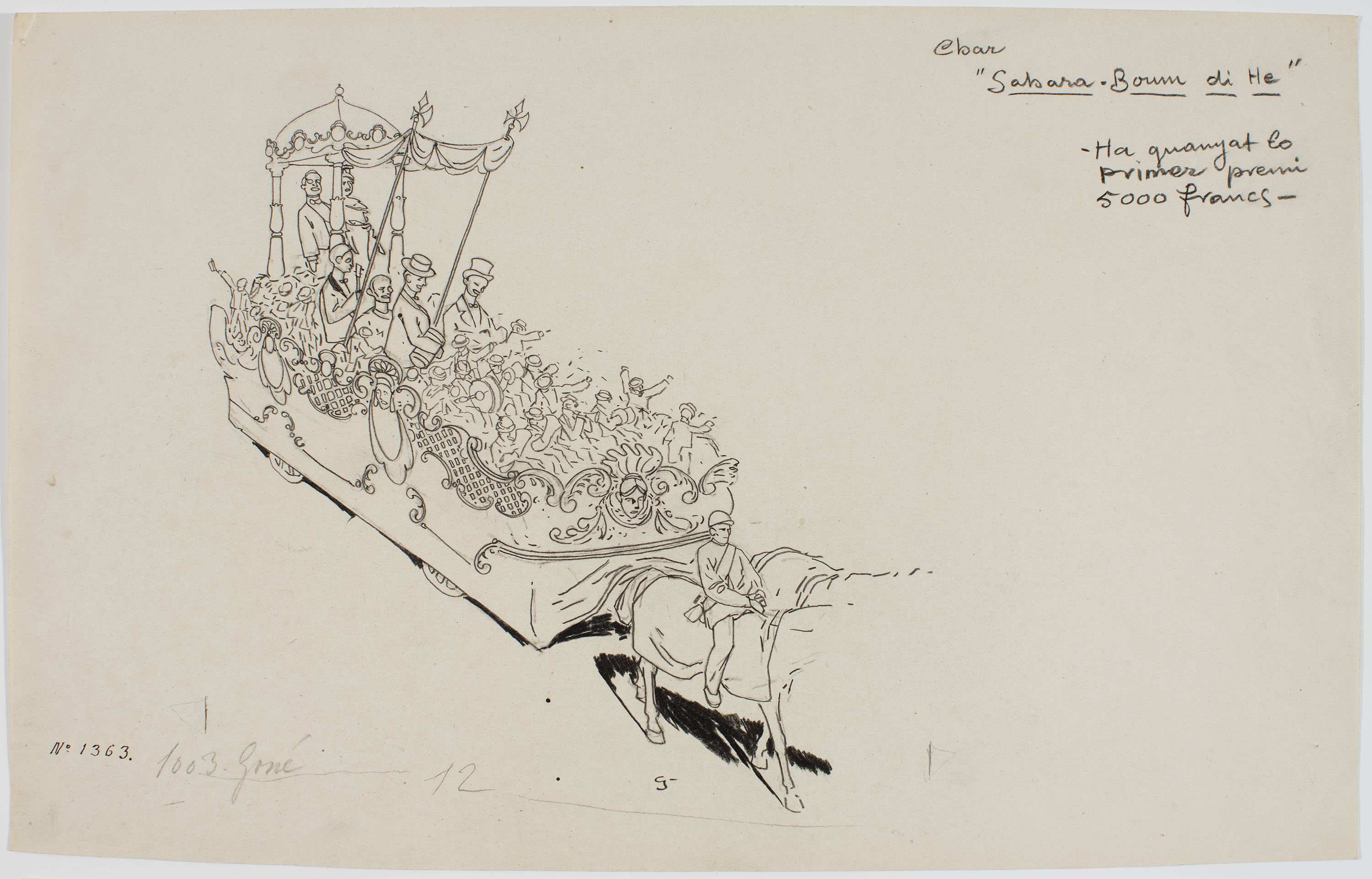 image for: Francesc Xavier Gosé - Carnaval de Niça. Char «Sahara-Boum di He» - Cap a 1904