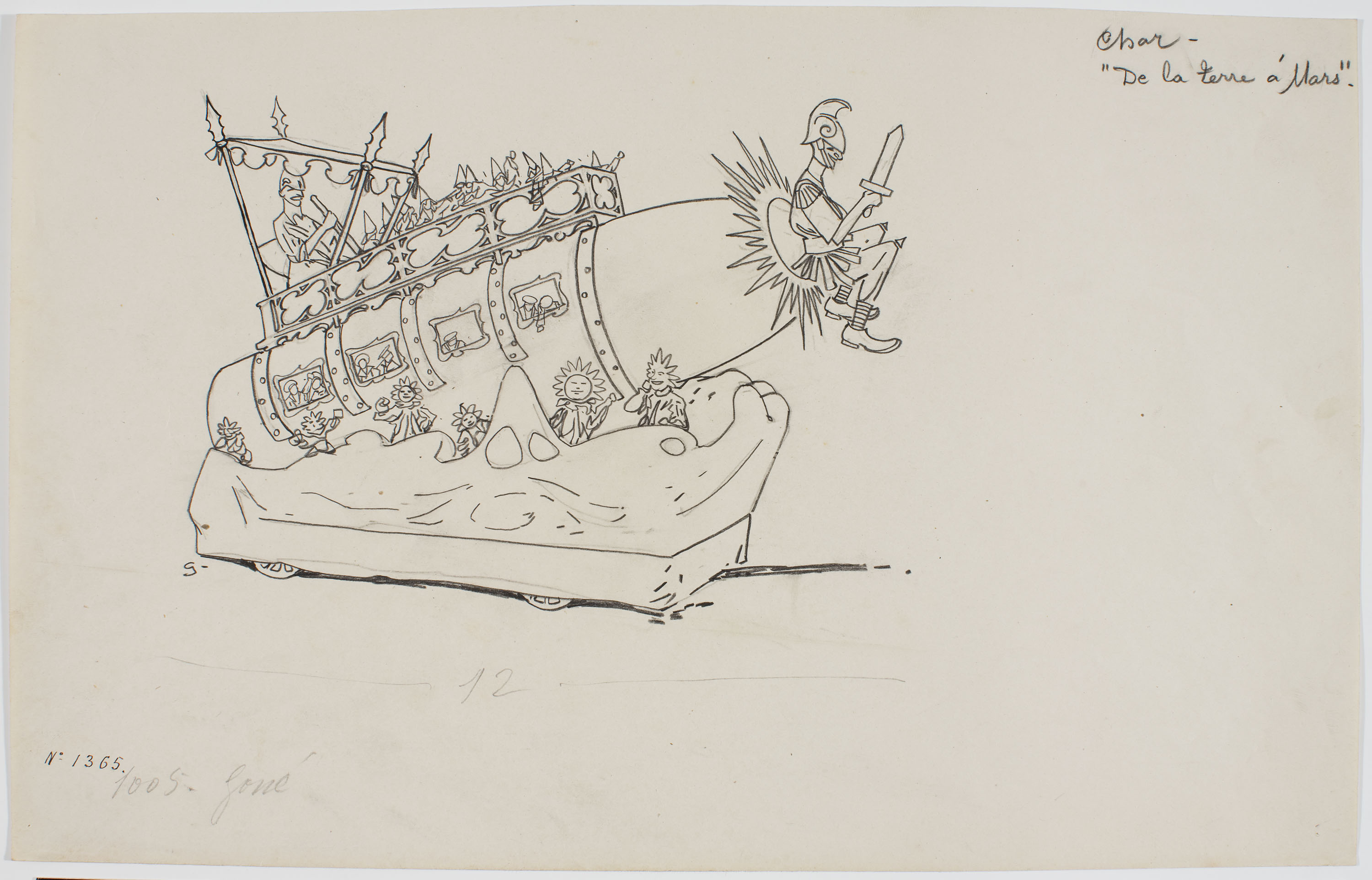 image for: Francesc Xavier Gosé - Carnaval de Niça. Char «De la terre á Mars» - Cap a 1904