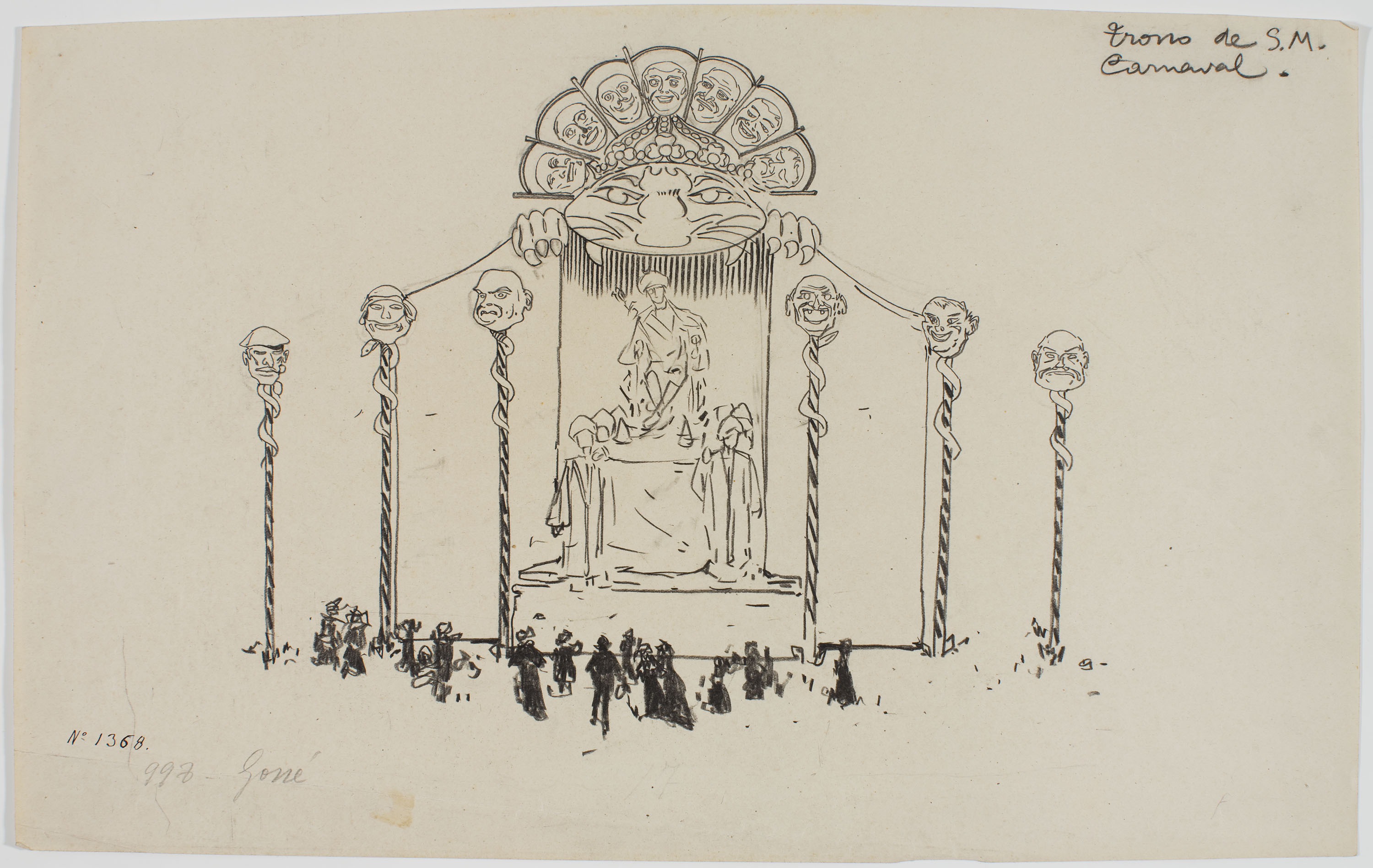image for: Francesc Xavier Gosé - Carnaval de Niça. Trono de S.M. Carnaval - Cap a 1904