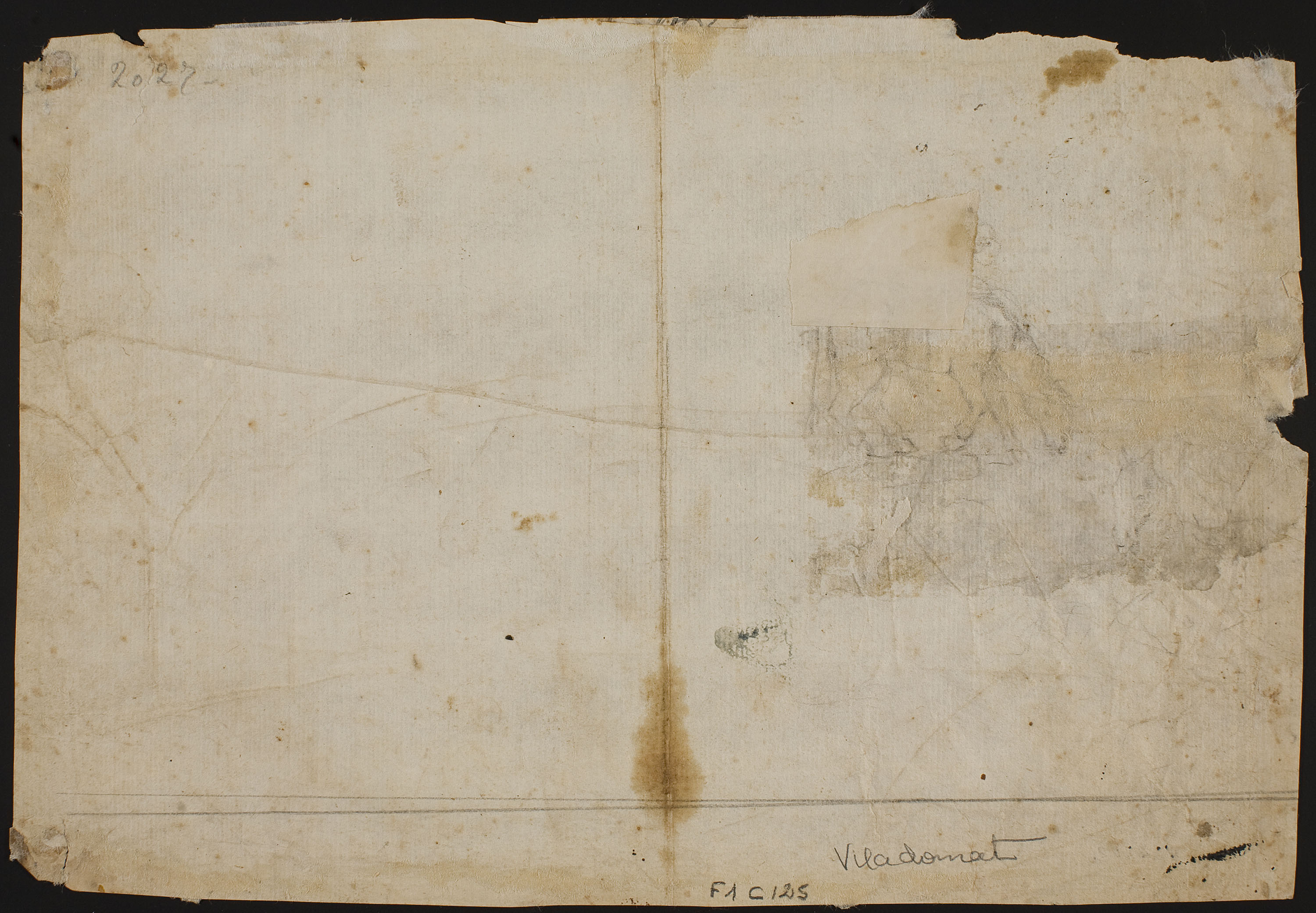 image for: Antoni Viladomat - Vista urbana amb figures (anvers) / Apunt de cavalls (revers) - Cap a 1720-1755 [1]