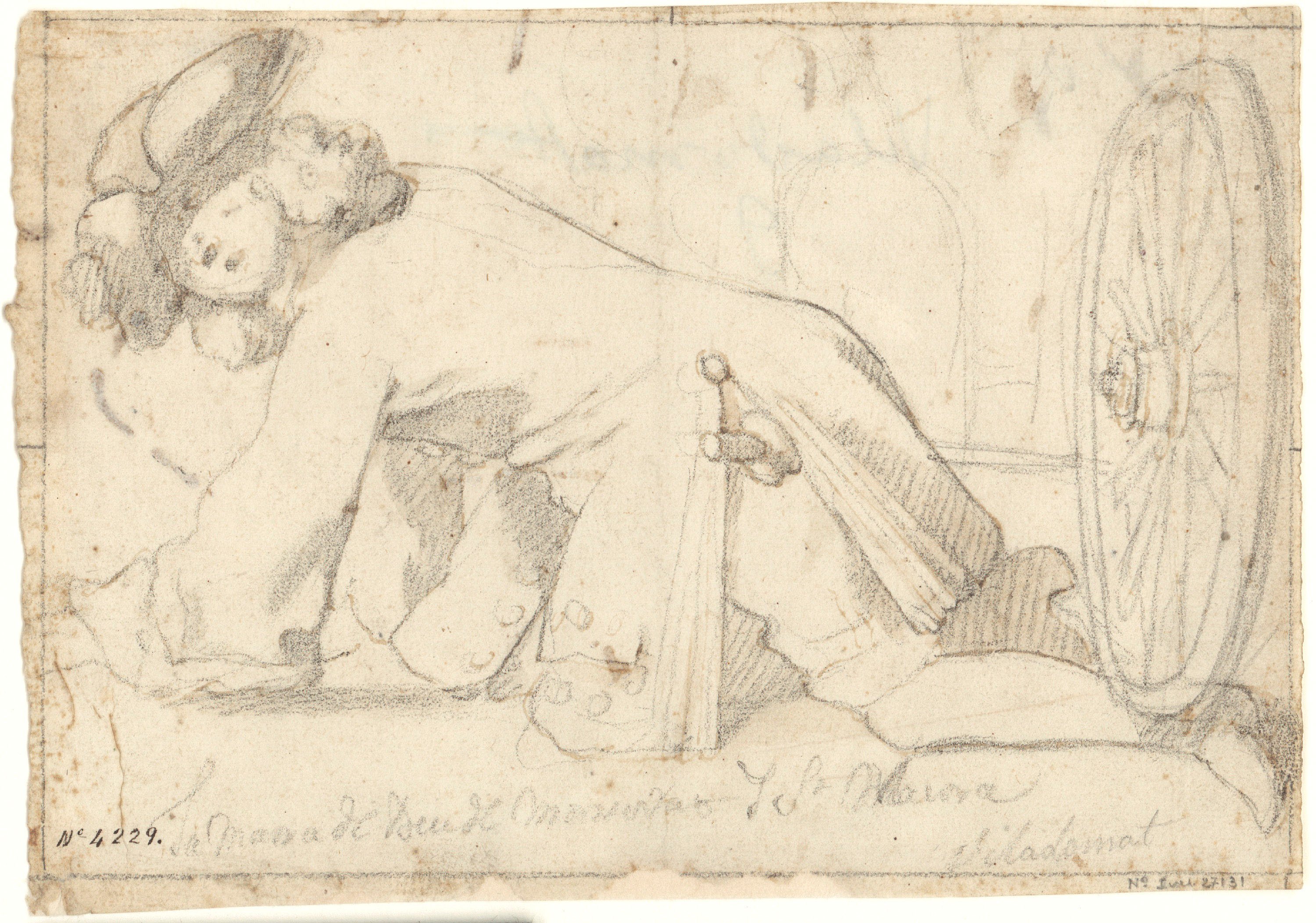 image for: Antoni Viladomat - Estudi per a un exvot - Cap a 1720-1755