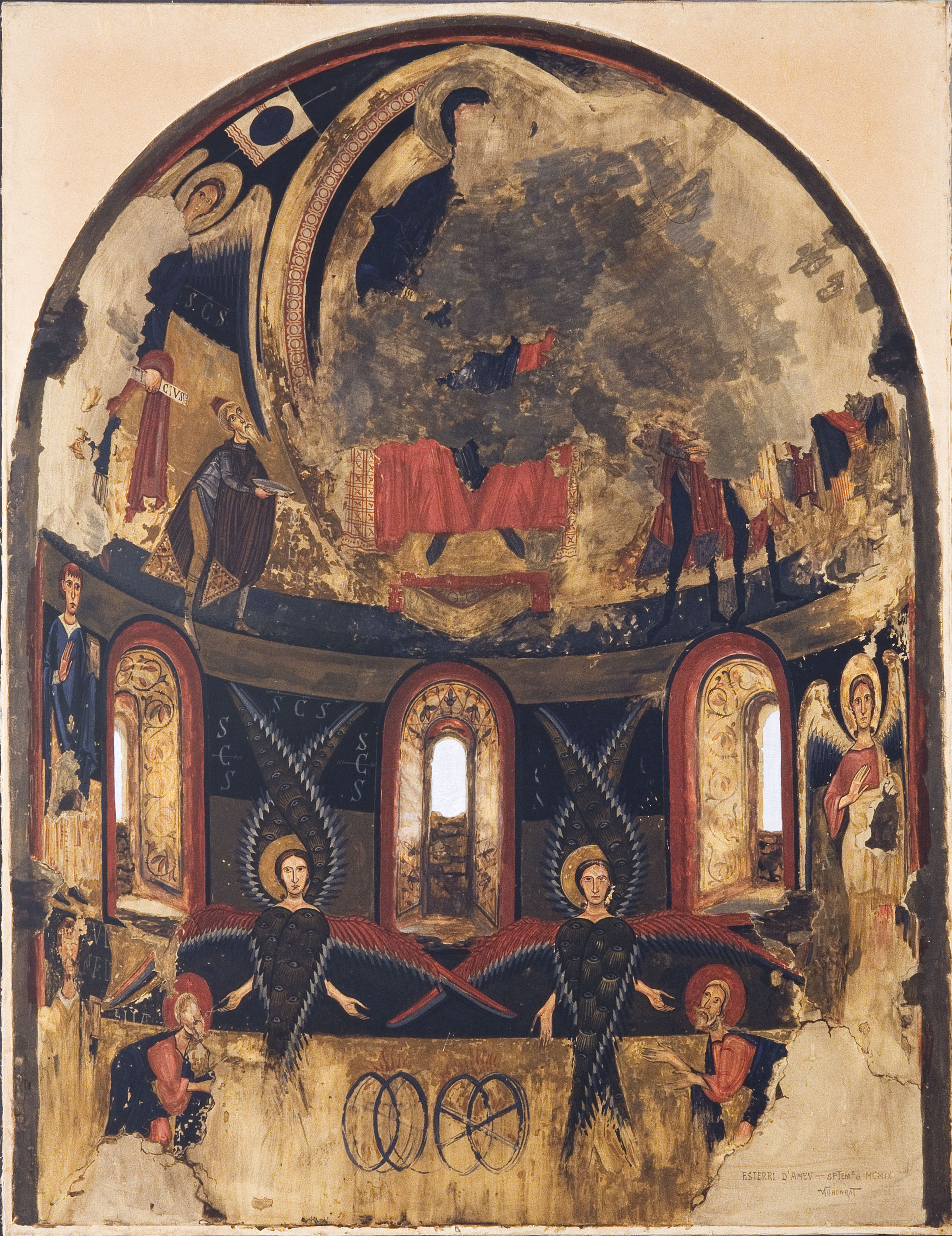 image for: Joan Vallhonrat - Reproducció de les pintures de l'absis de Santa Maria d'Àneu - 1909