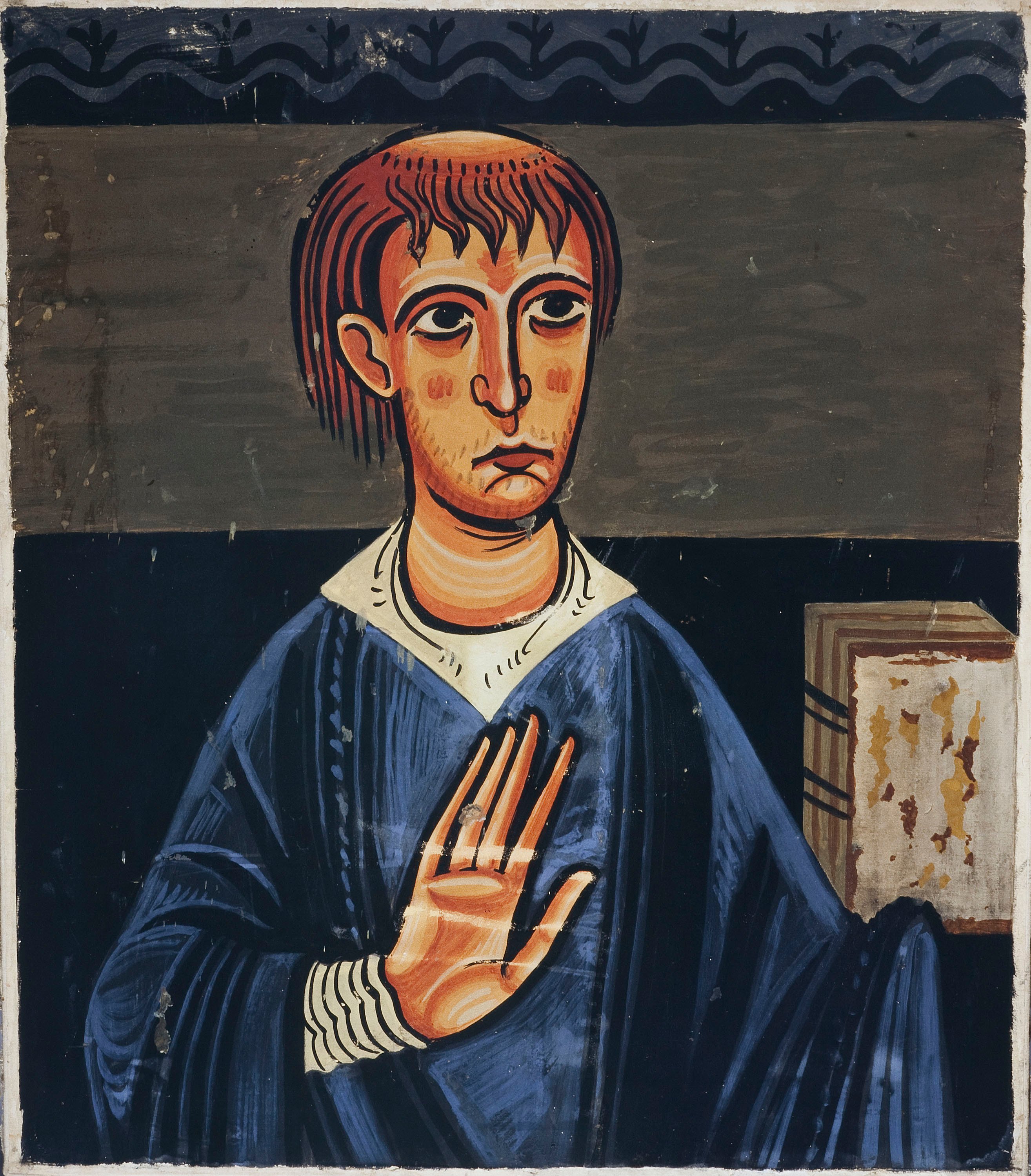 image for: Joan Vallhonrat - Reproducció de les pintures de l'absis de Santa Maria d'Àneu. Clergue - 1909