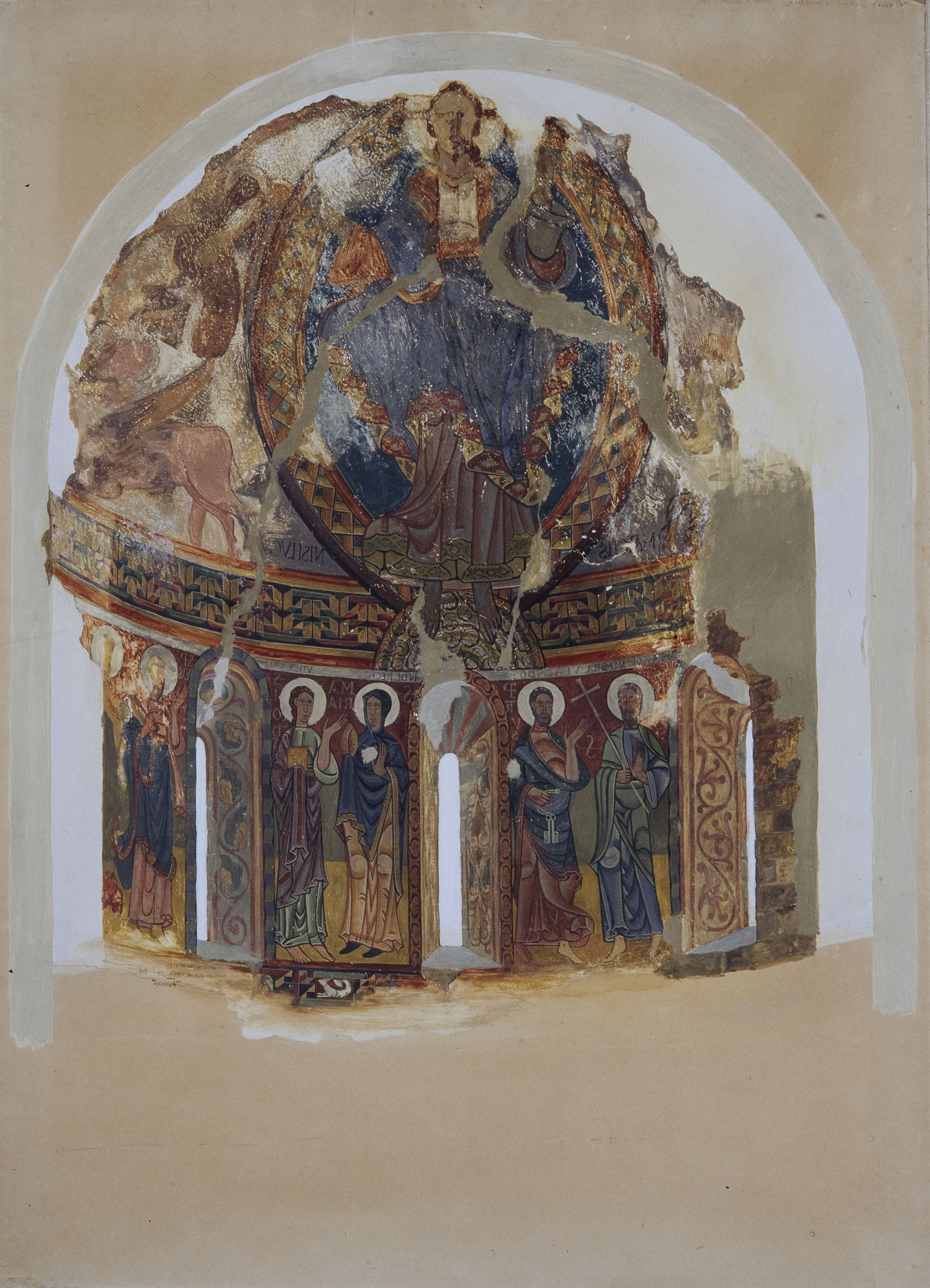 image for: Joan Vallhonrat - Reproducció de les pintures de l'absis de Sant Pere de la Seu d'Urgell - Abril de 1908