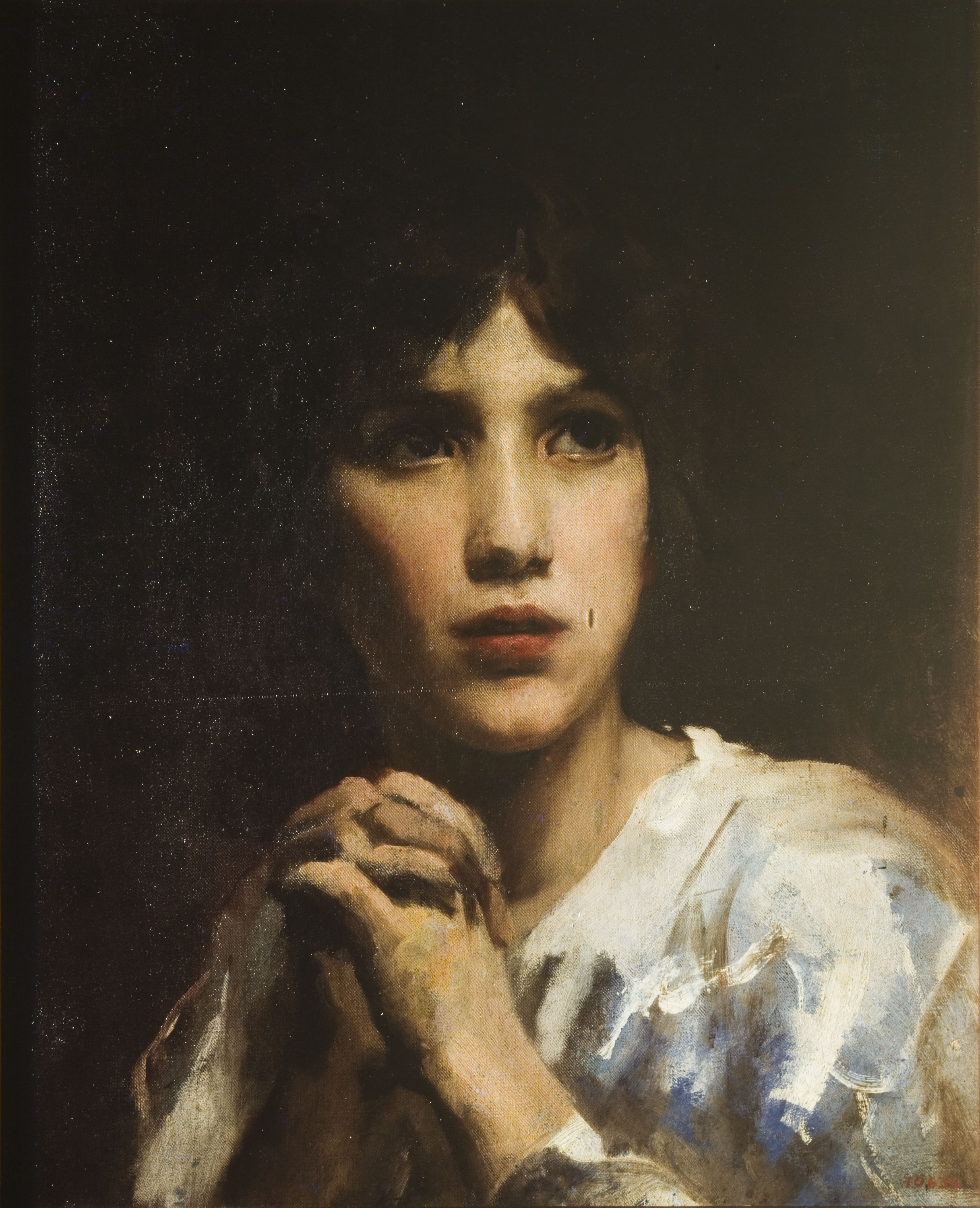 image for: Antoni Caba - Figura femenina de mig cos - Cap a 1880-1890