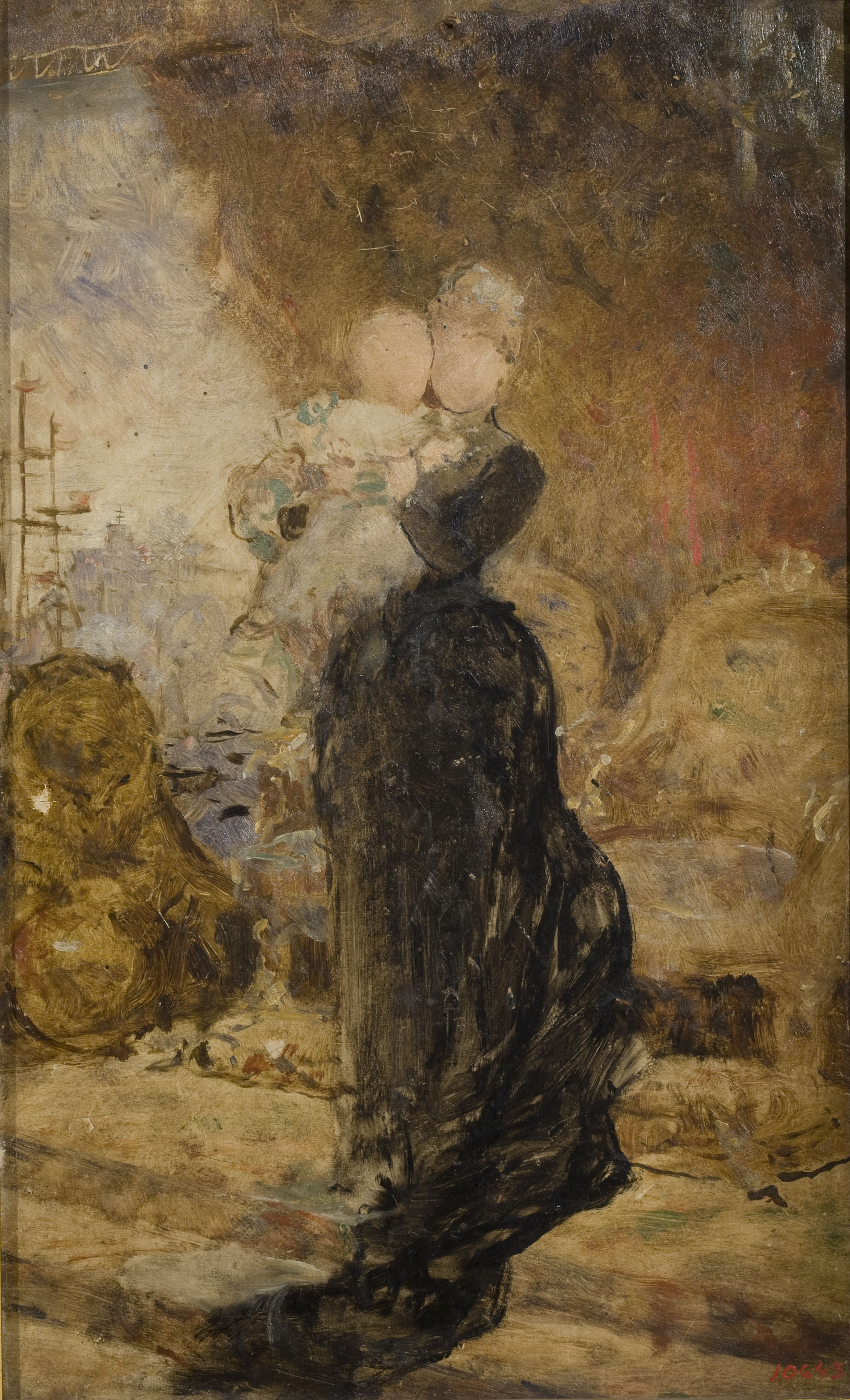 image for: Antoni Caba - Estudi per a «Retrat de la reina regent Maria Cristina d'Habsburg» - Cap a 1891