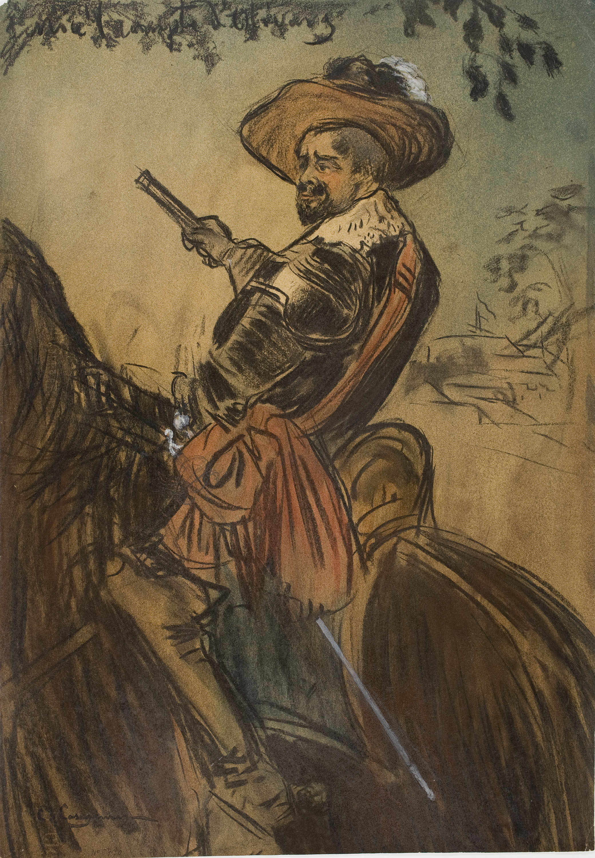 image for: Carles Casagemas - Pompeu Gener com a comte-duc d'Olivares - Cap a 1899