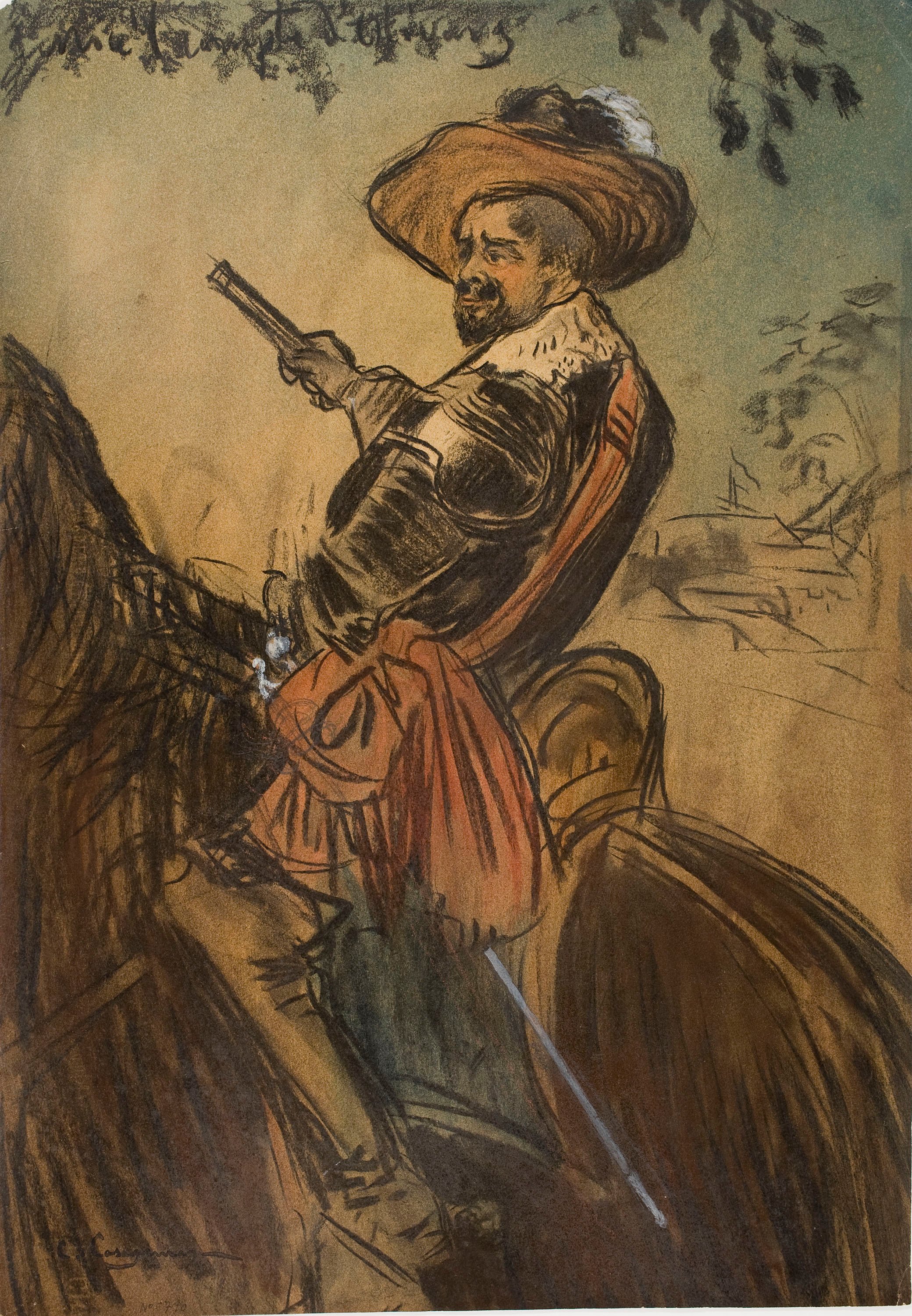image for: Carles Casagemas - Pompeu Gener com a comte-duc d'Olivares - Cap a 1899