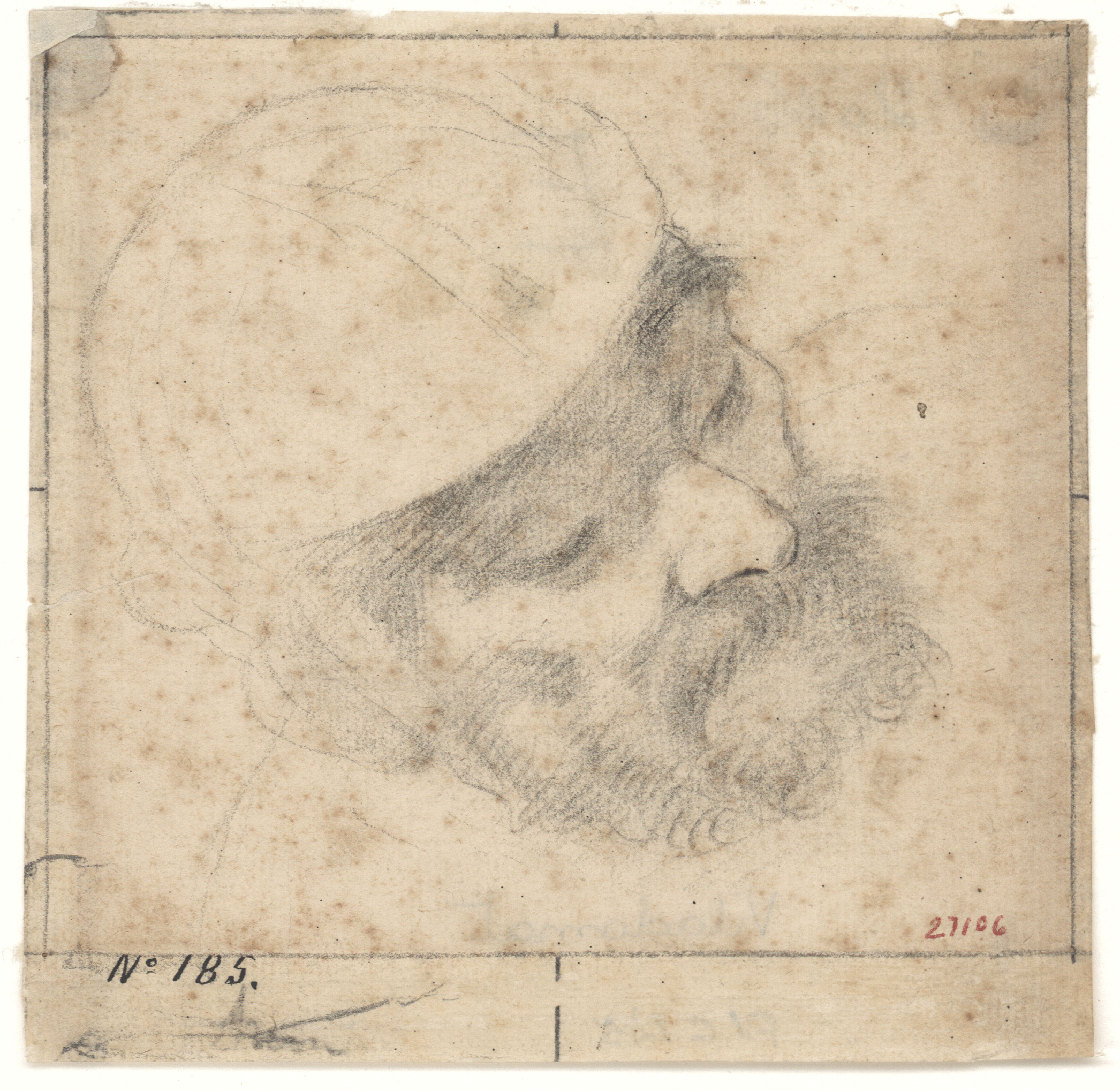 image for: Antoni Viladomat - Estudi per al quadre «Jesús troba la seva mare (quarta estació del Viacrucis)» de la capella dels Dolors de la basílica de Santa Maria de Mataró - Cap a 1727-1729