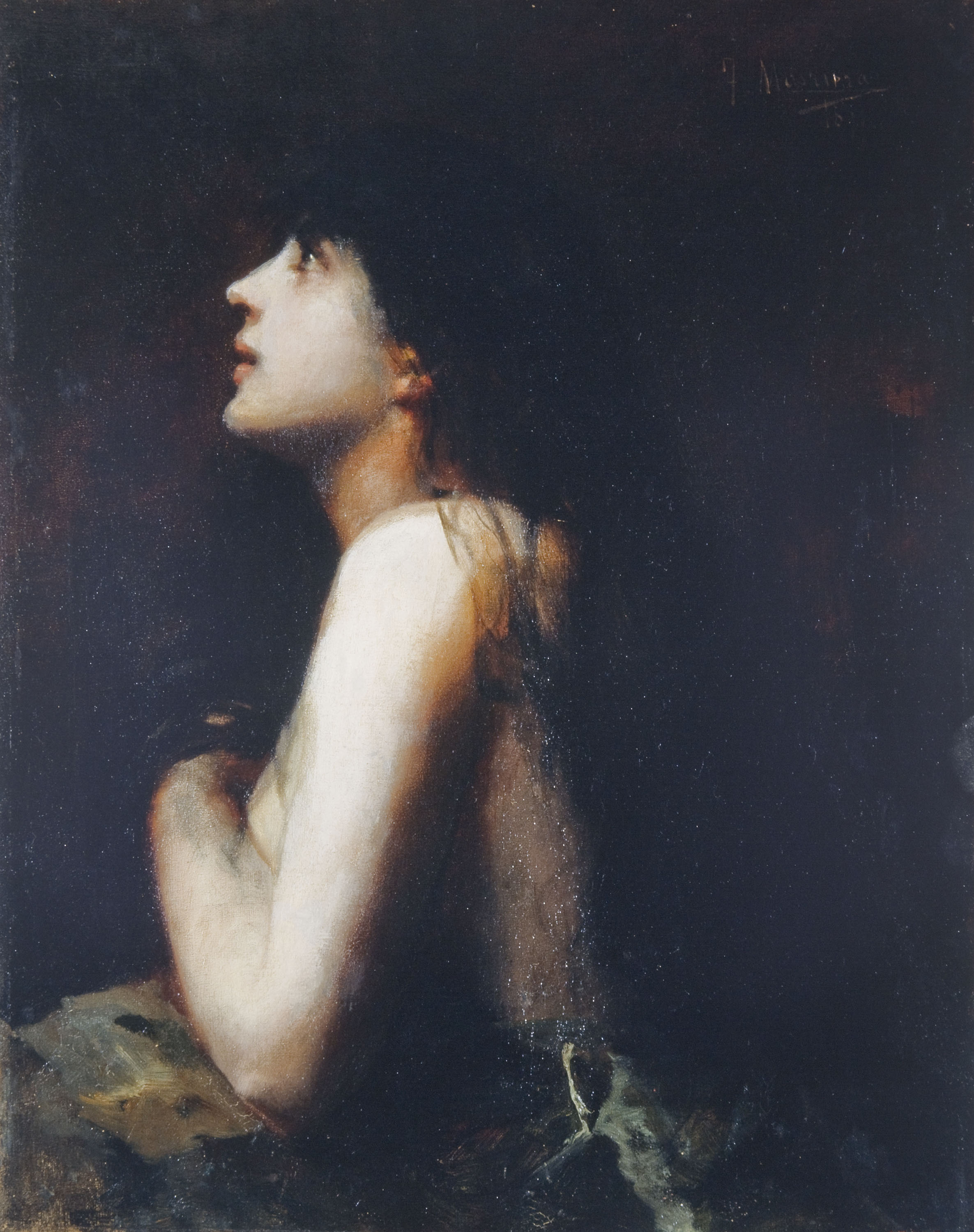 image for: Francesc Masriera - La penitent - 1891