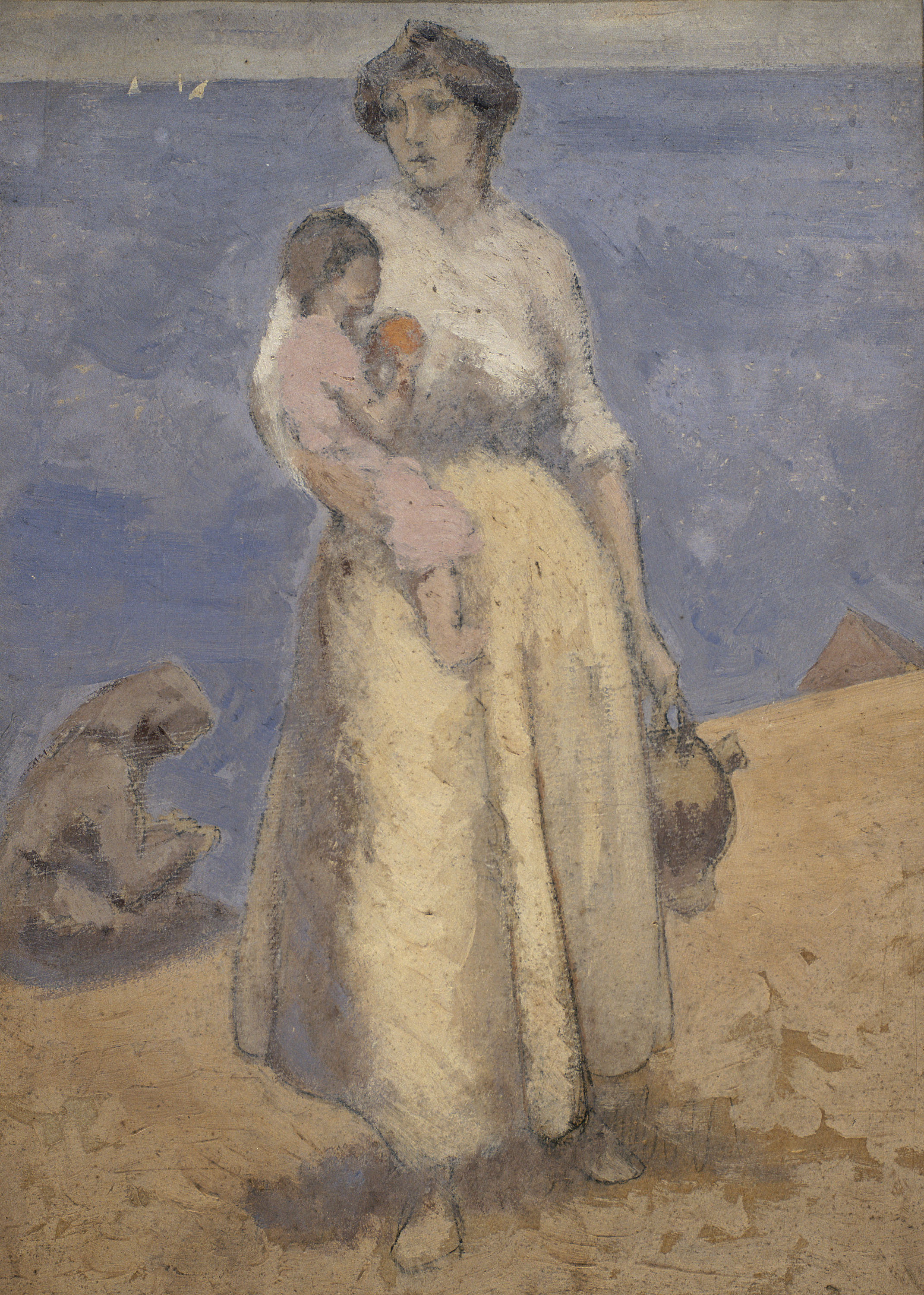 image for: Juli González - Dona i nen davant del mar - Cap a 1910-1914