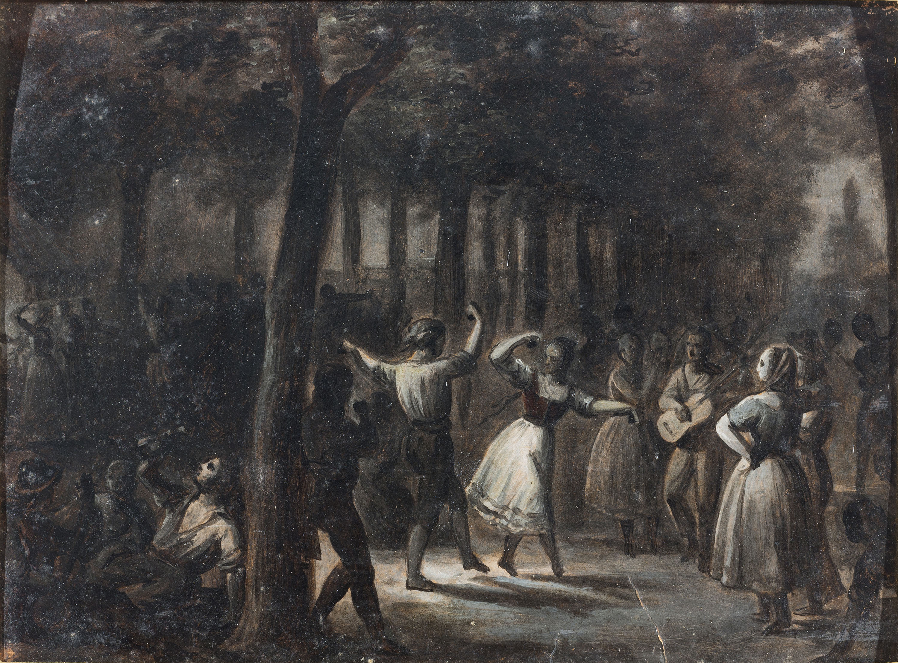 image for: Francesc Jubany - Ball de carnestoltes en un bosc - Cap a 1840-1850