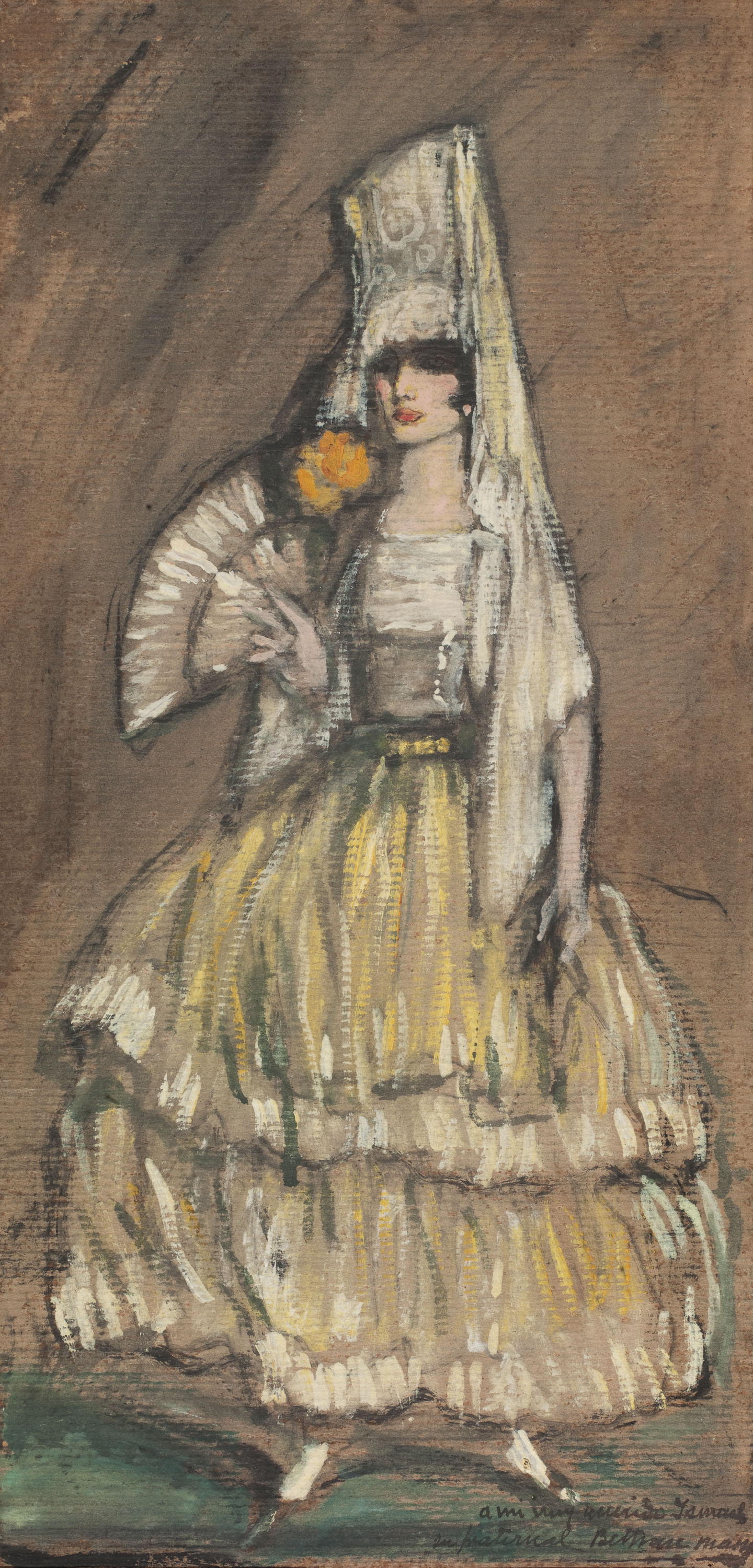 image for: Federico Beltrán Massés - Manola amb mantellina i ventall - Cap a 1915-1925