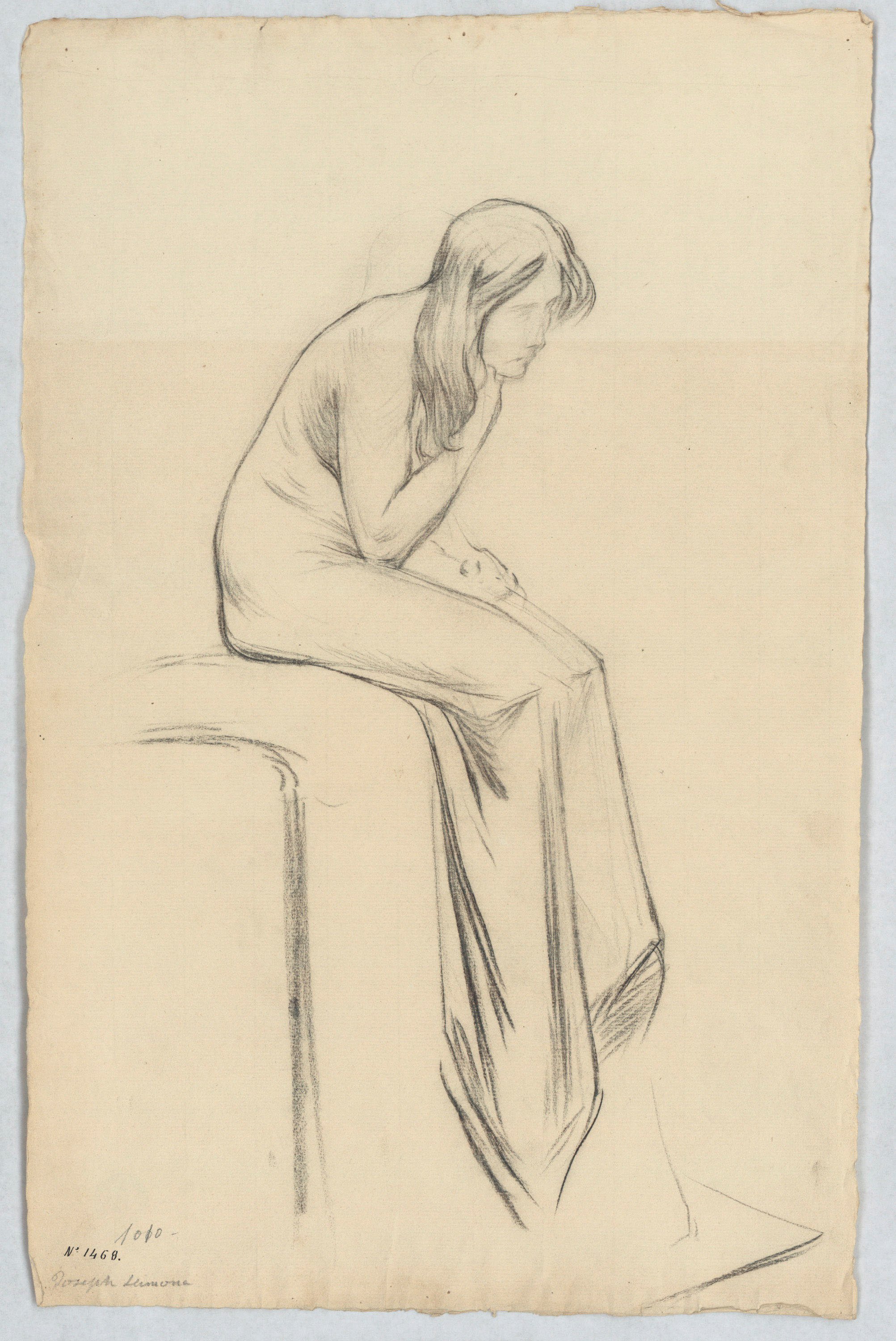 image for: Josep Llimona - Estudi per a l'escultura funerària «Record dels morts» (panteó Mundet, Arenys de Mar) - Cap a 1901
