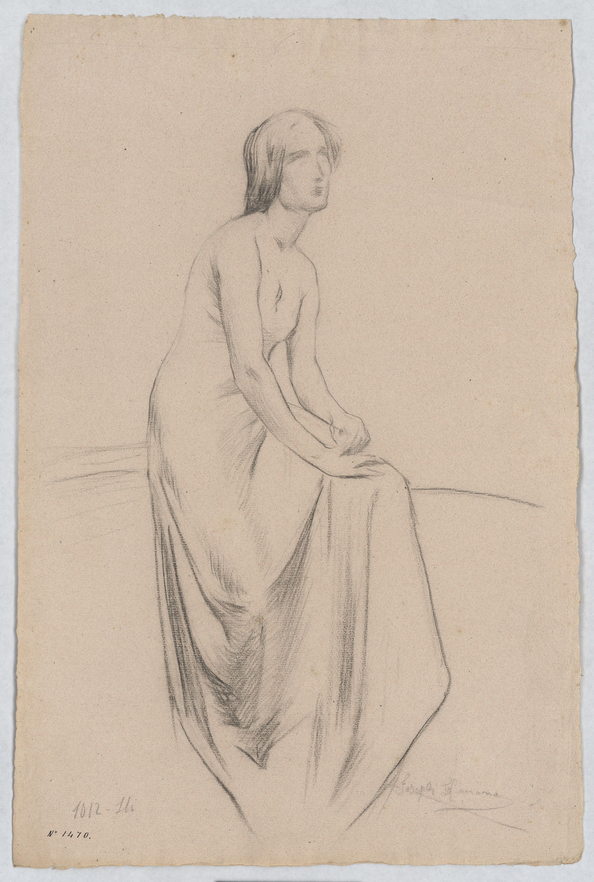 image for: Josep Llimona - Estudi per a l'escultura funerària «Resignació» (panteó Ciuró, Granollers) - Cap a 1902