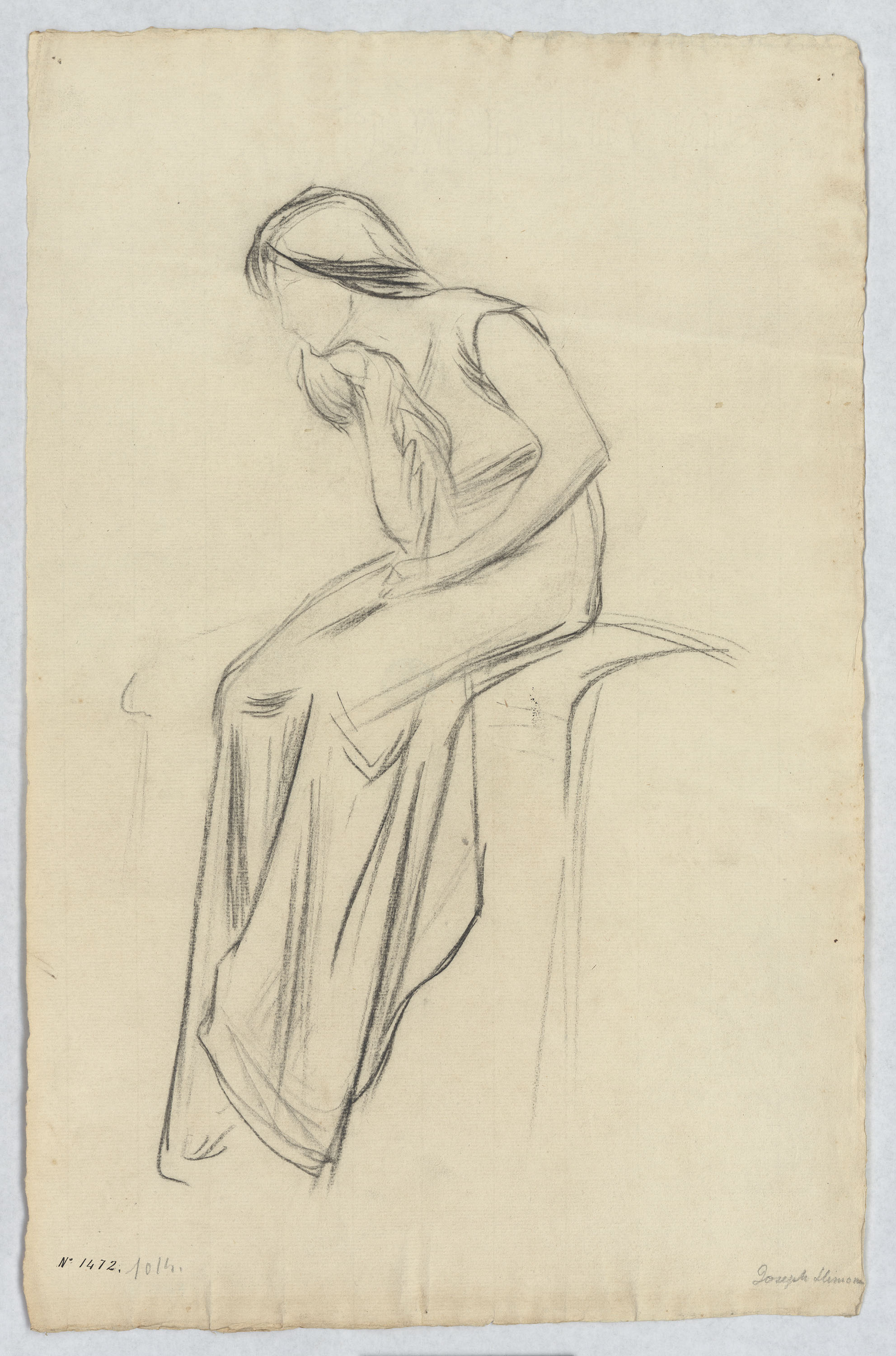 image for: Josep Llimona - Estudi per a l'escultura funerària «Record dels morts» (panteó Mundet, Arenys de Mar) - Cap a 1901