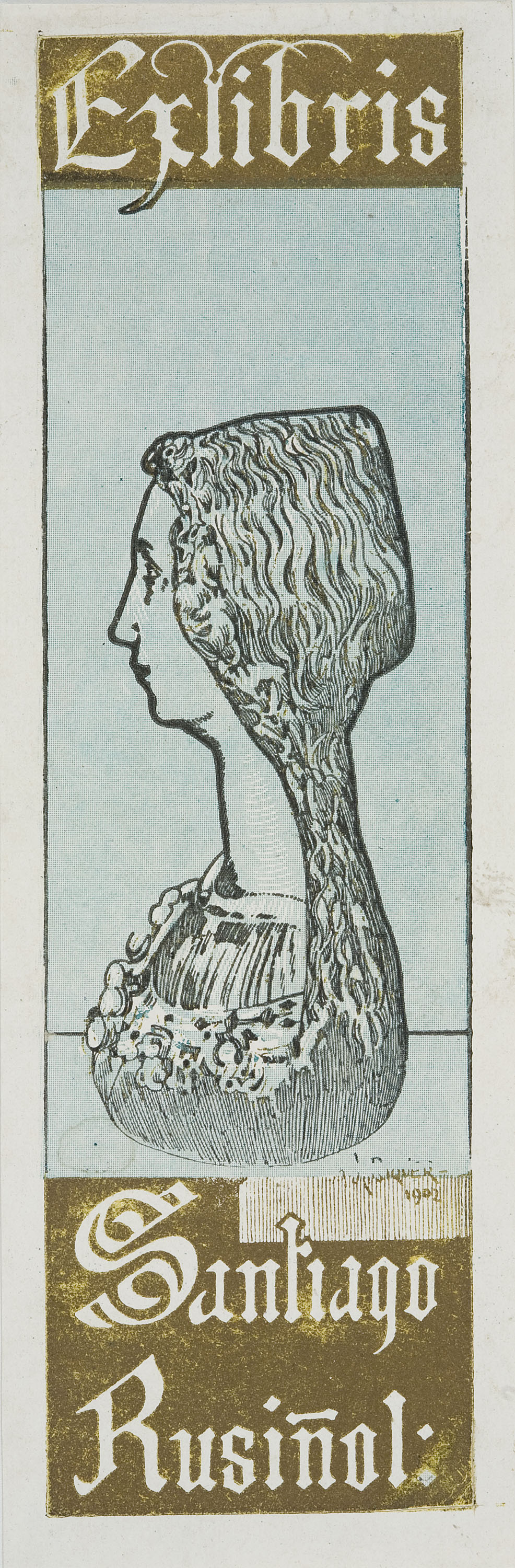 Alexandre de Riquer - Ex-libris Santiago Rusiñol - 1902 image for: Alexandre de Riquer - Ex-libris Santiago Rusiñol - 1902
