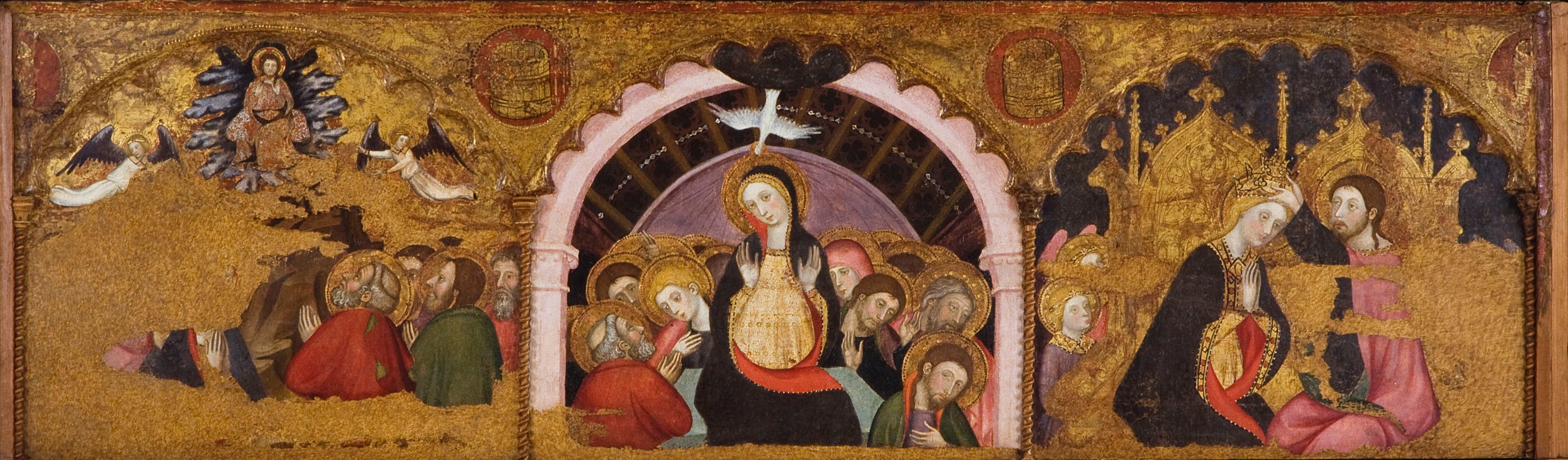 image for: Pere Serra - Ascensió; Pentecosta; Coronació de la Mare de Déu - Cap a 1400