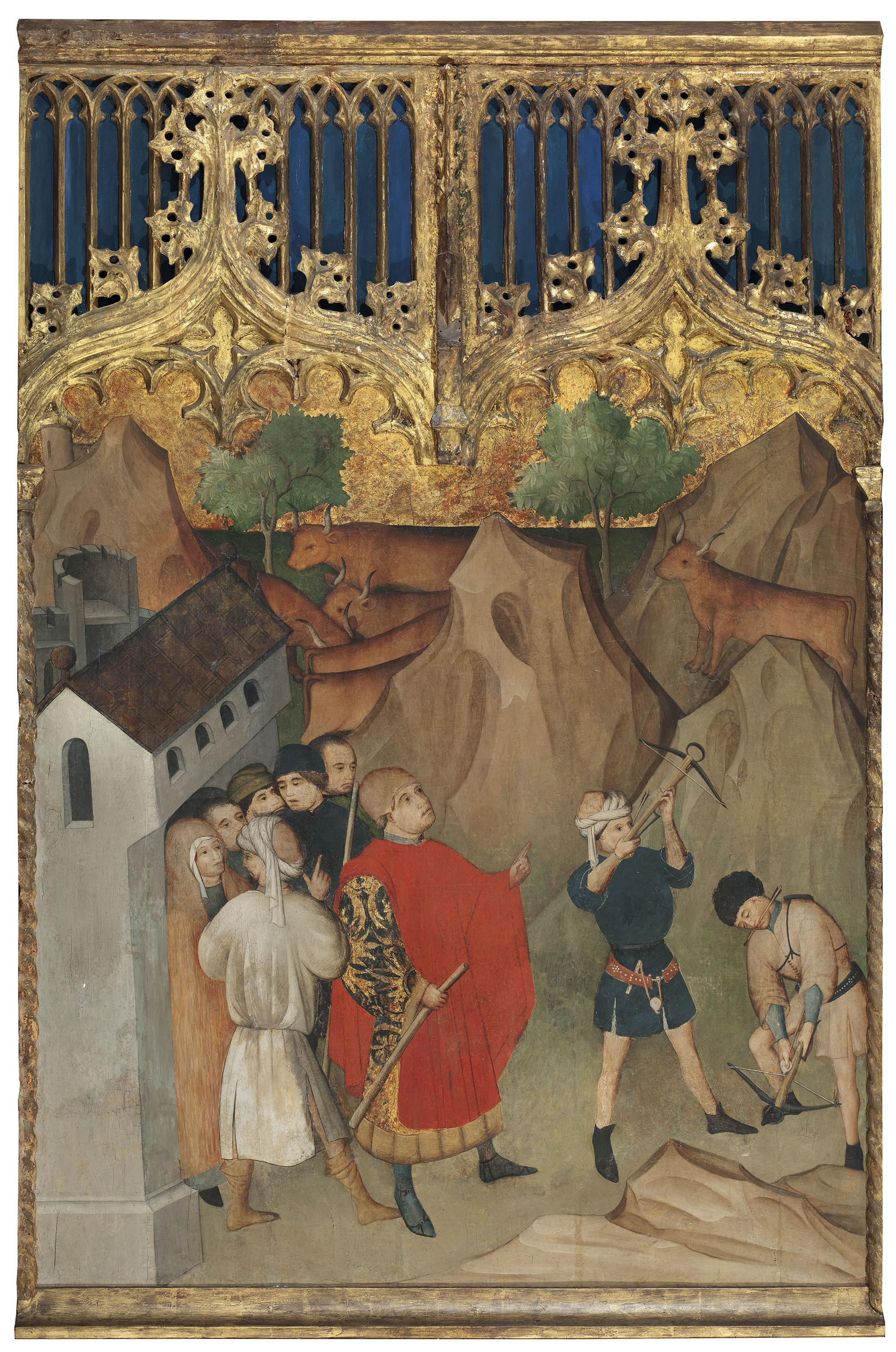 image for: Nicolás Francés - Miracle del mont Gargano - Cap a 1440-1450
