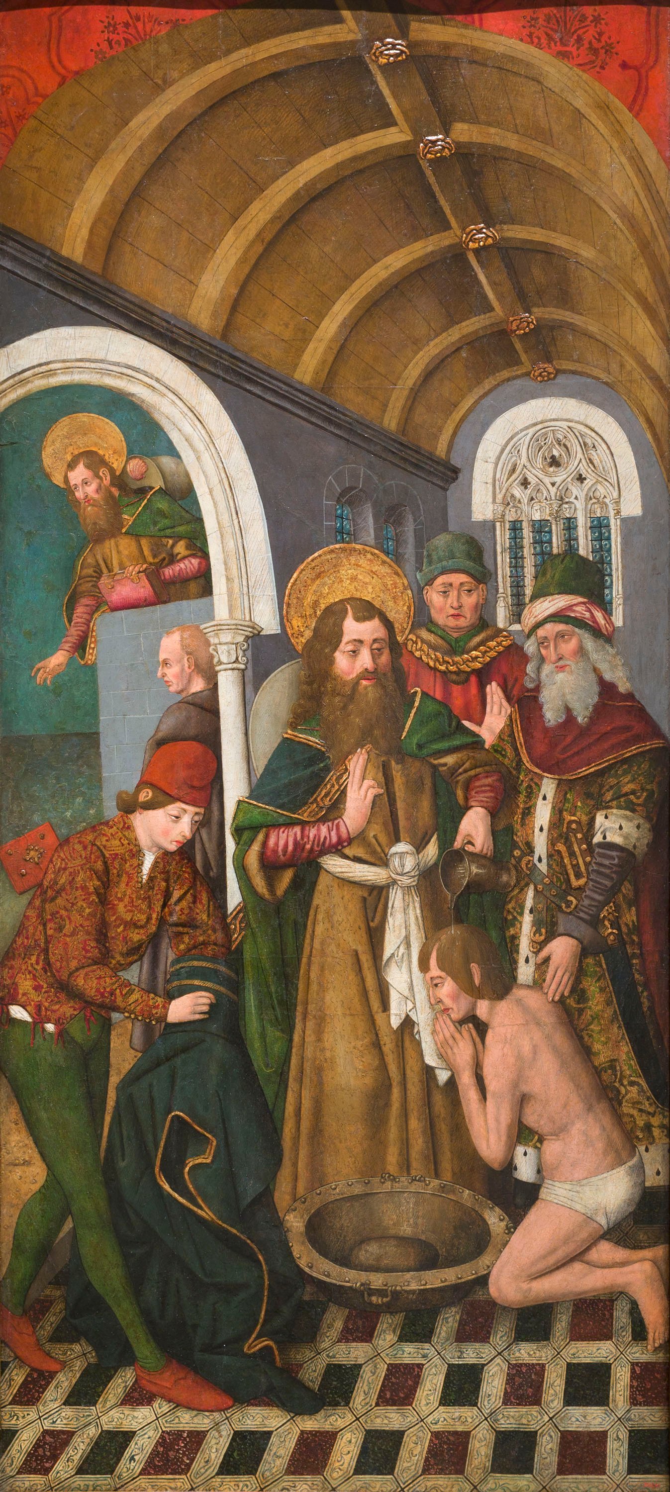 image for: Martín Bernat - Sant Jaume el Major bateja el mag Hermògenes - Cap a 1480-1490