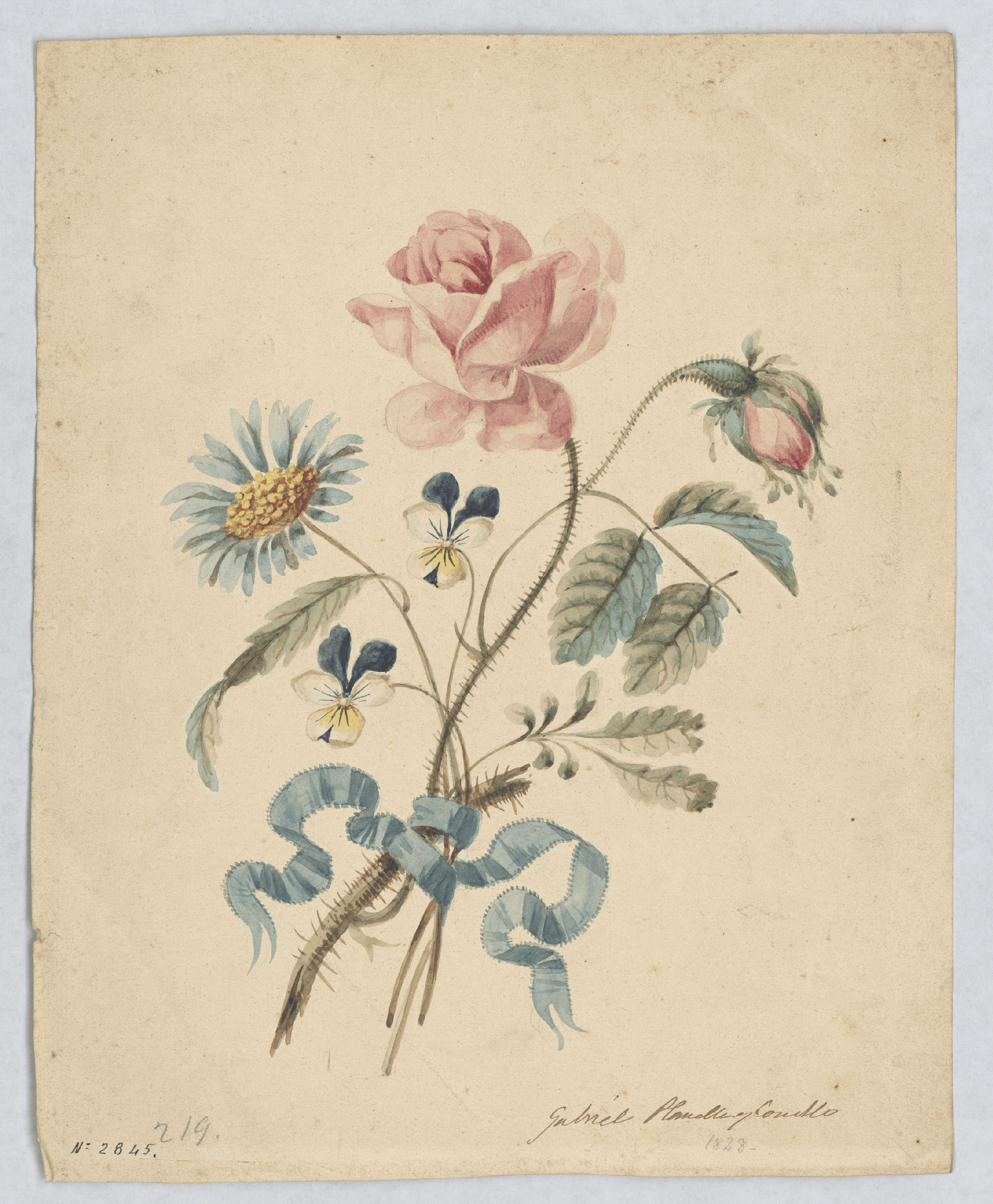 image for: Gabriel Planella - Estudi de flors - 1828