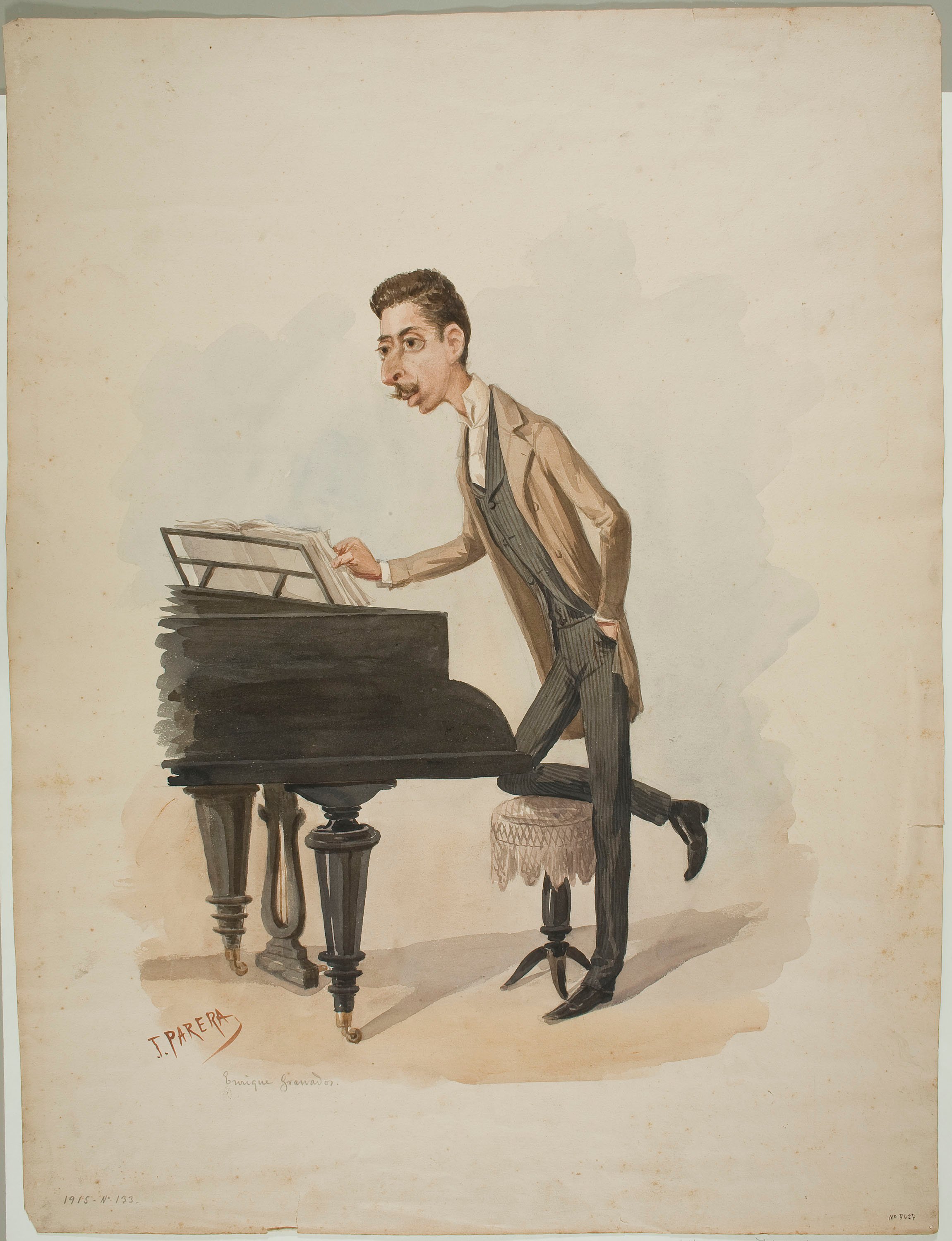 image for: Josep Parera Romero - Caricatura d'Enric Granados - Cap a 1880-1890