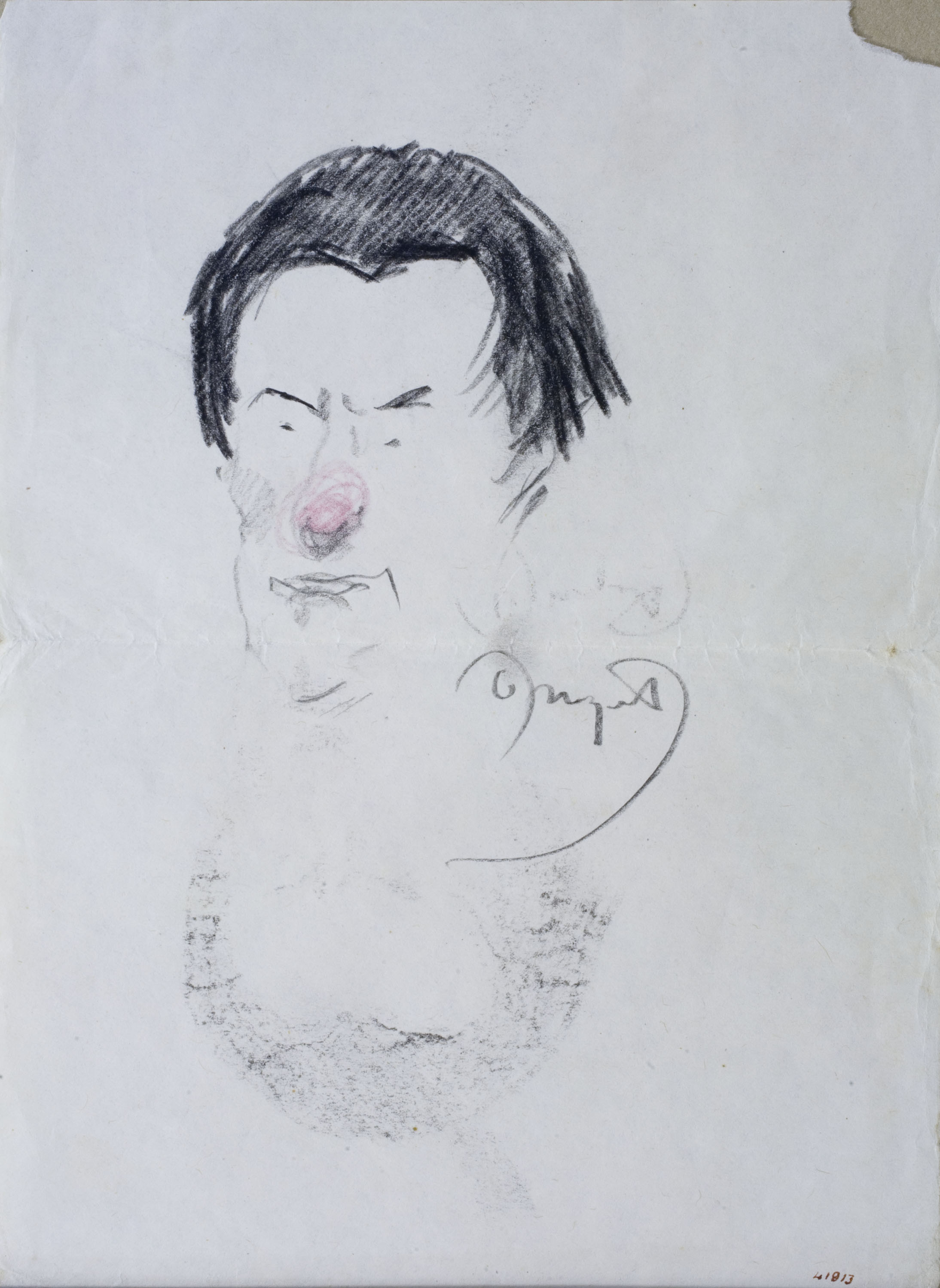 image for: Oleguer Junyent - Caricatura del violinista Francesc Costa - Cap a 1920-1930