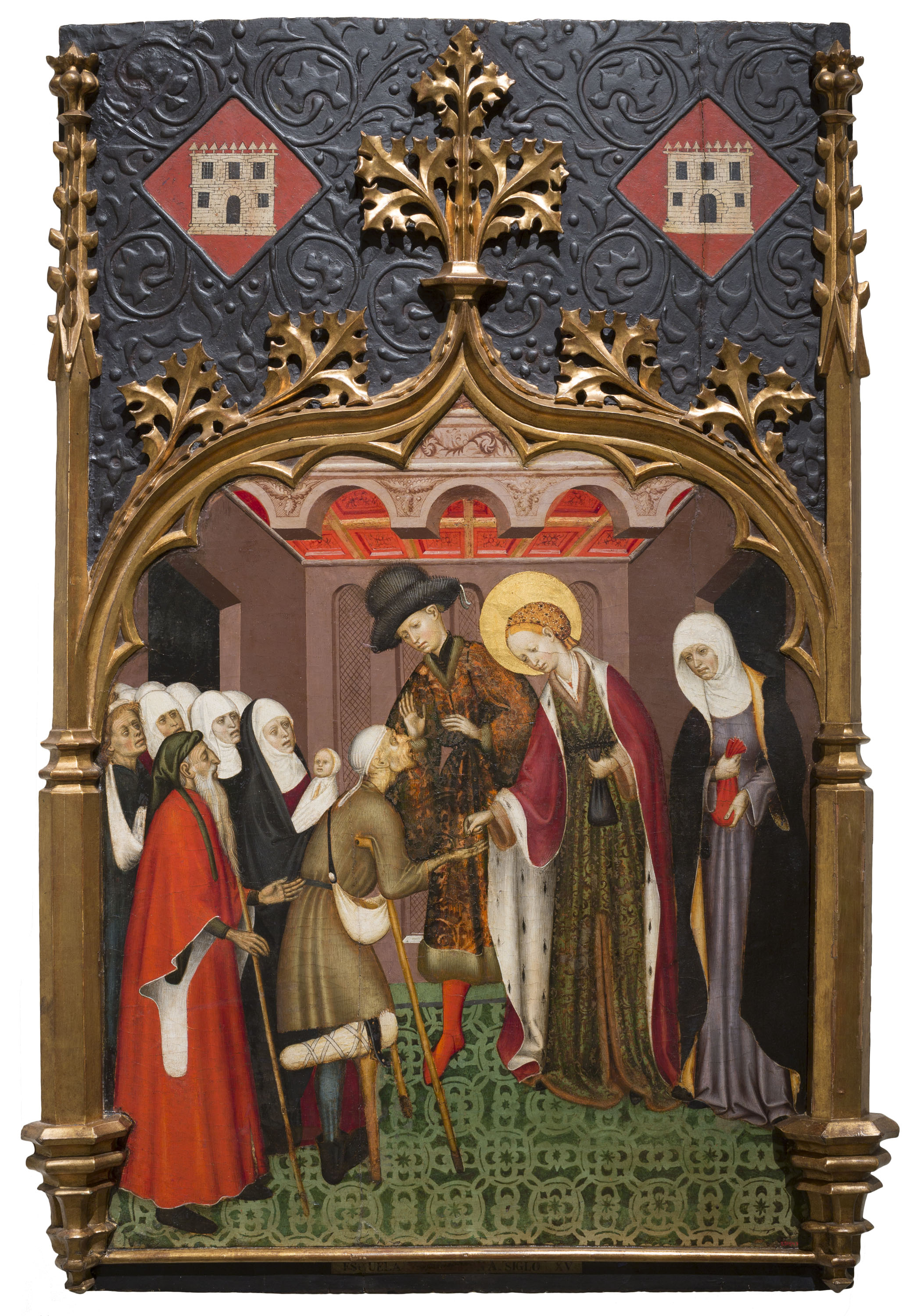 image for: Bernat Martorell - Santa Llúcia repartint almoina - Cap a 1435